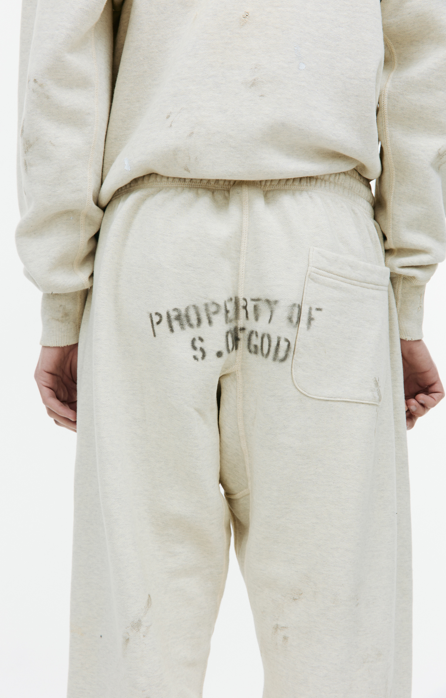 Saint Michael Beige printed pants