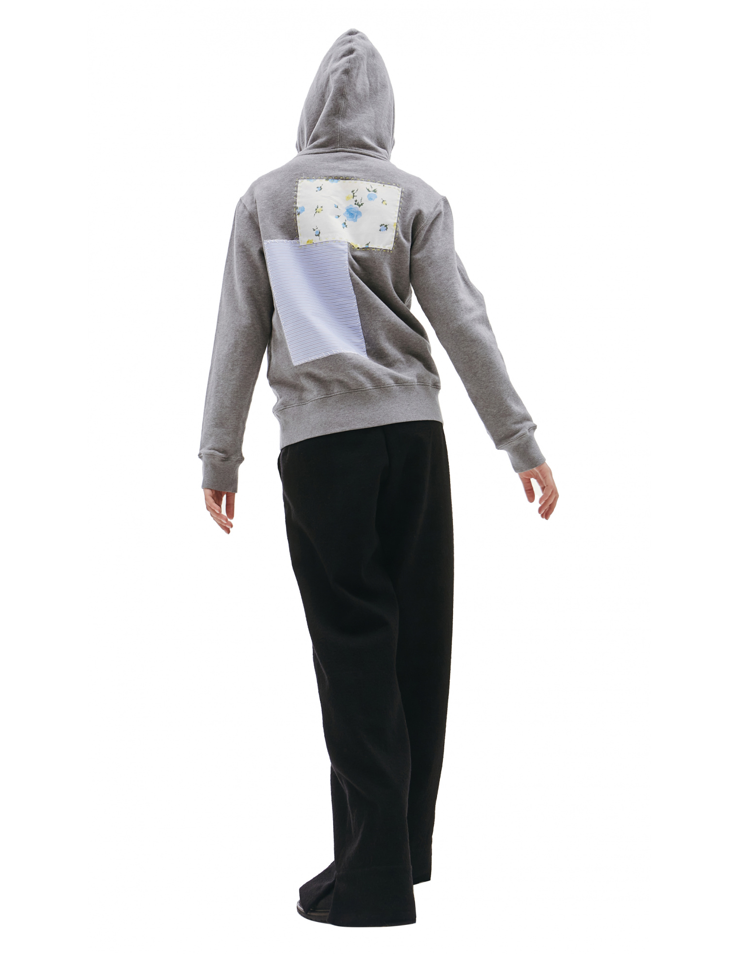 Golden Goose Grey Hoodie With Patches