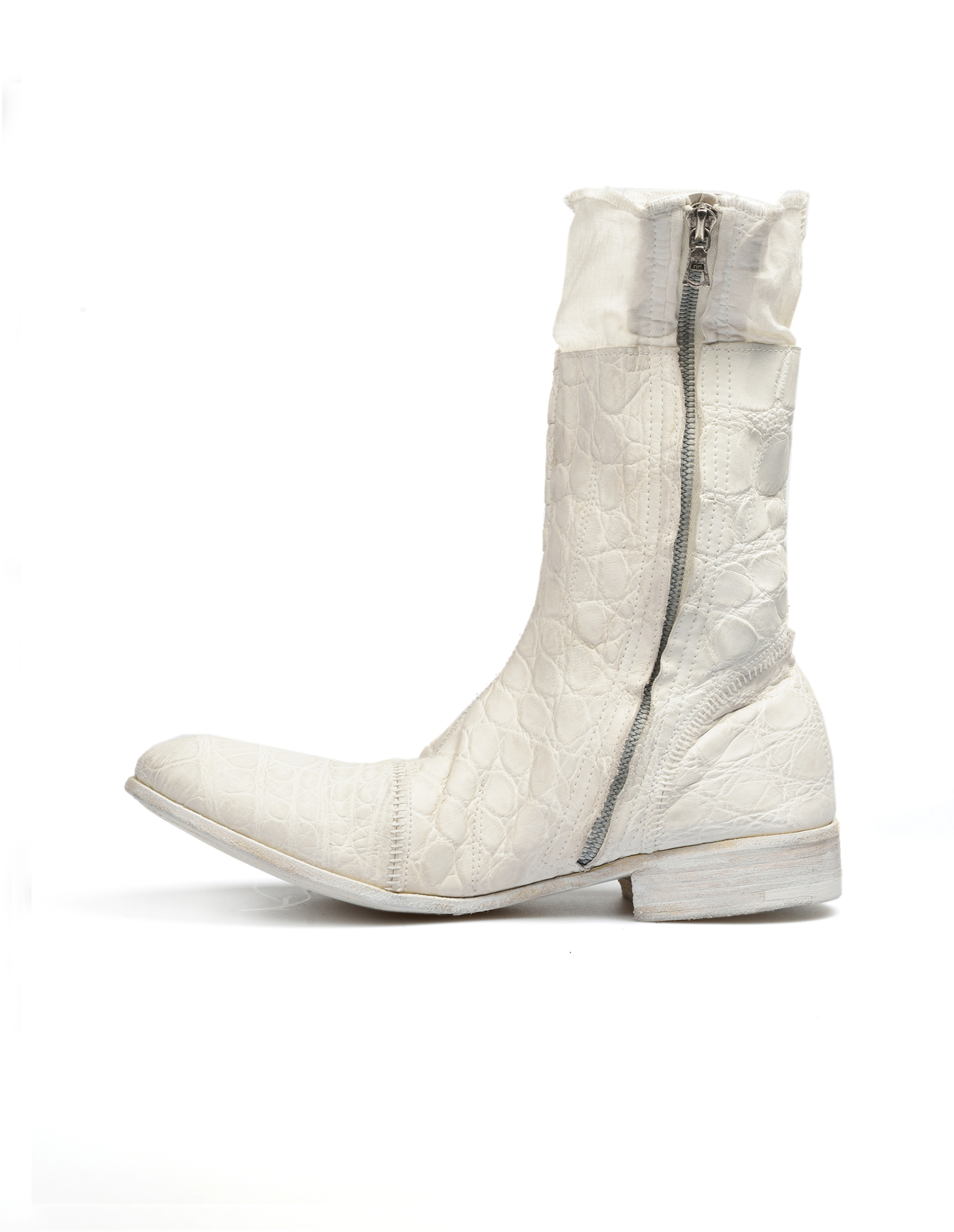 Buy Isaac Sellam men white side zip boots for $728 online on SV77 ...