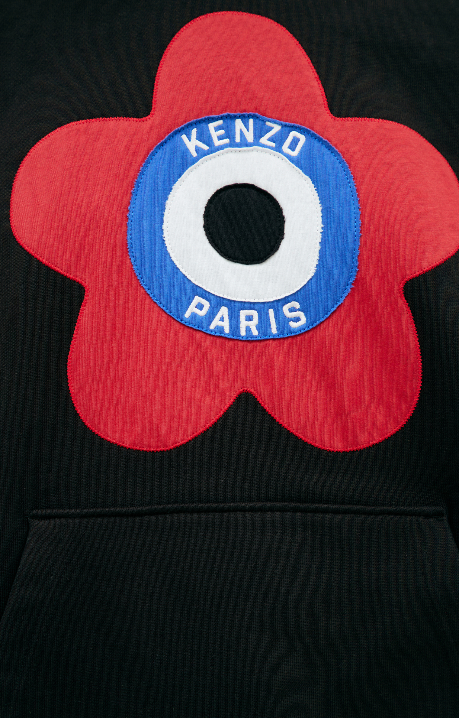 KENZO Black hoodie with patch