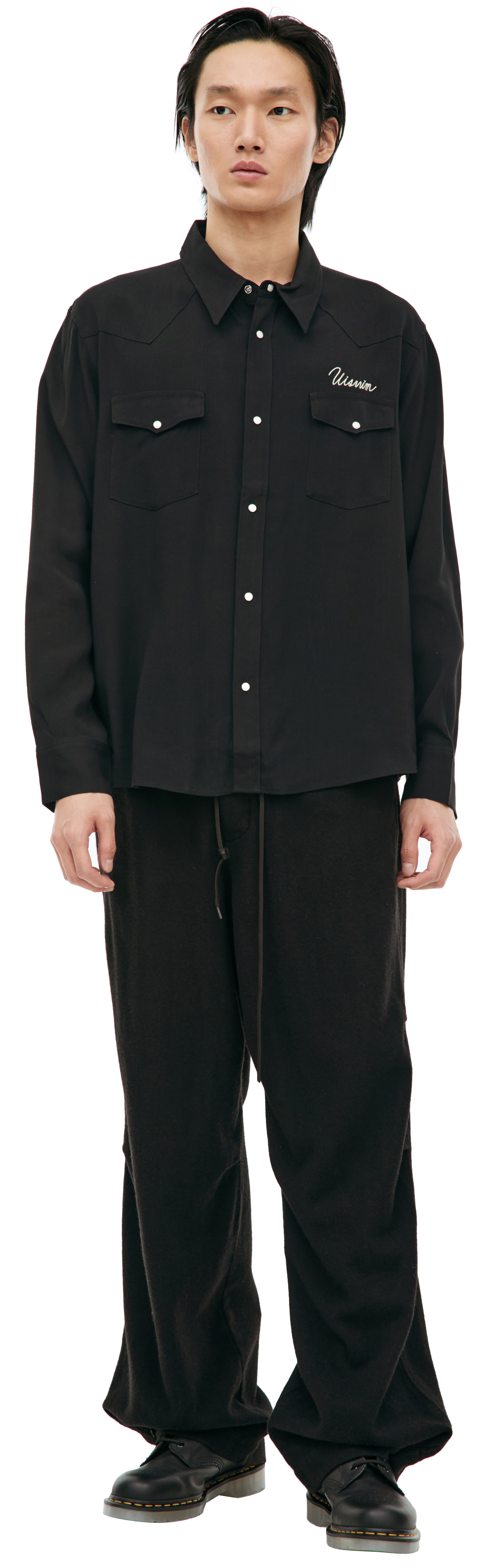 visvim Black button-down shirt