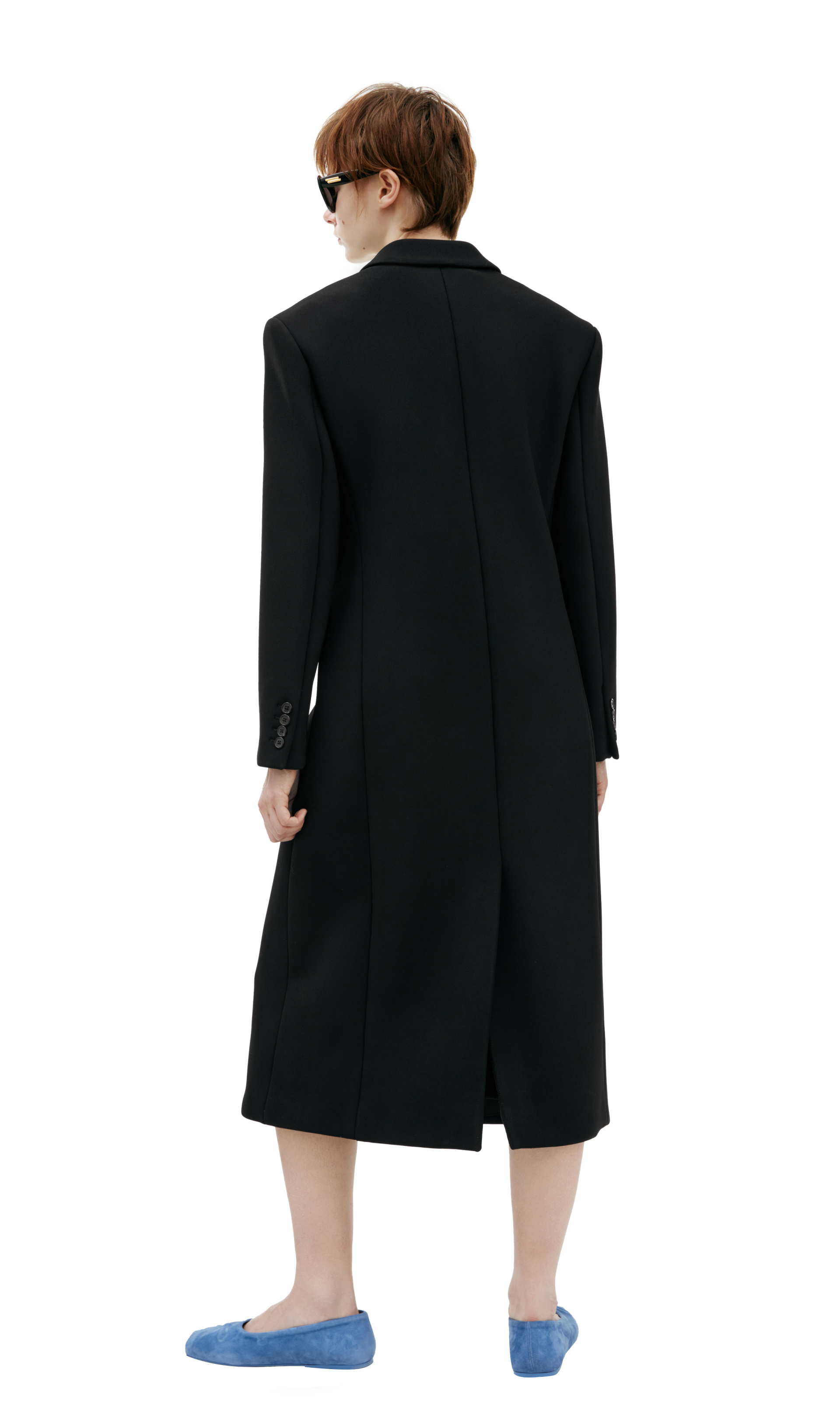 The Row Double-breasted viscose coat