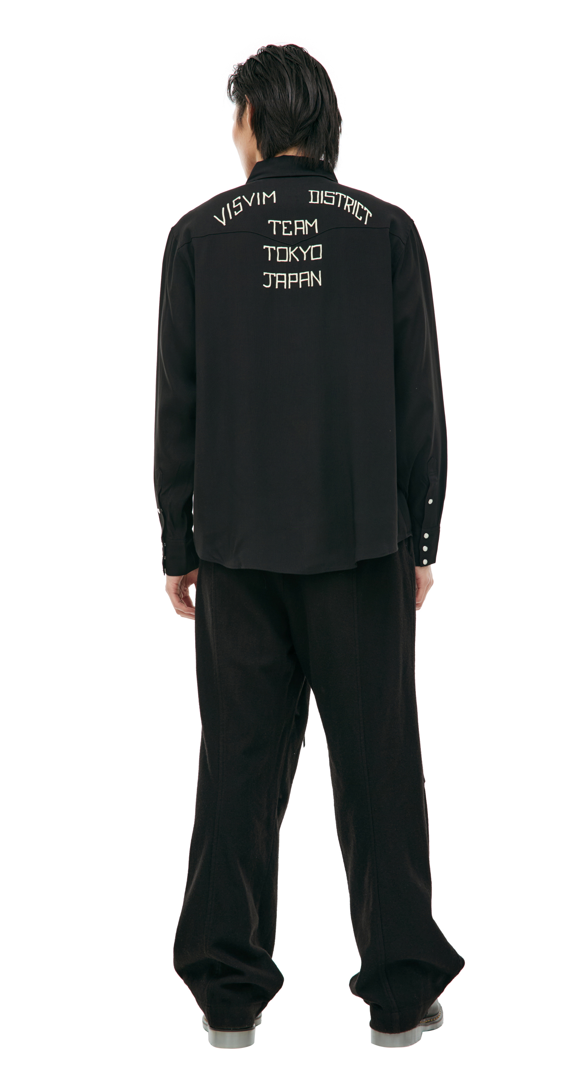 visvim Black button-down shirt