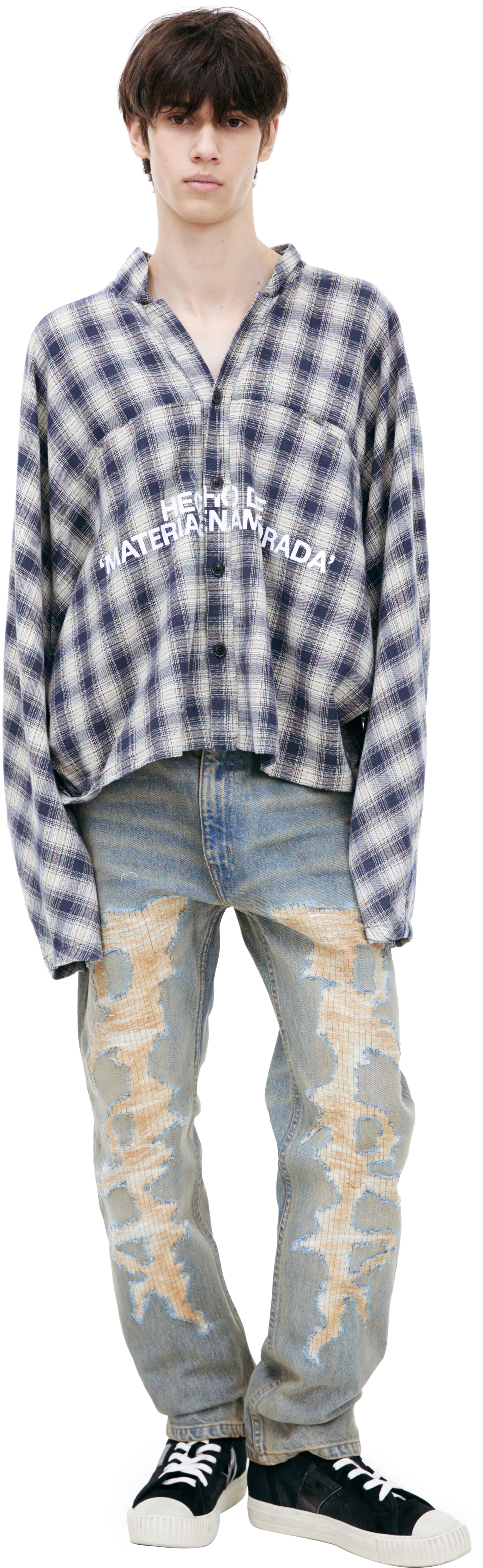 RRR123 Checkered print shirt