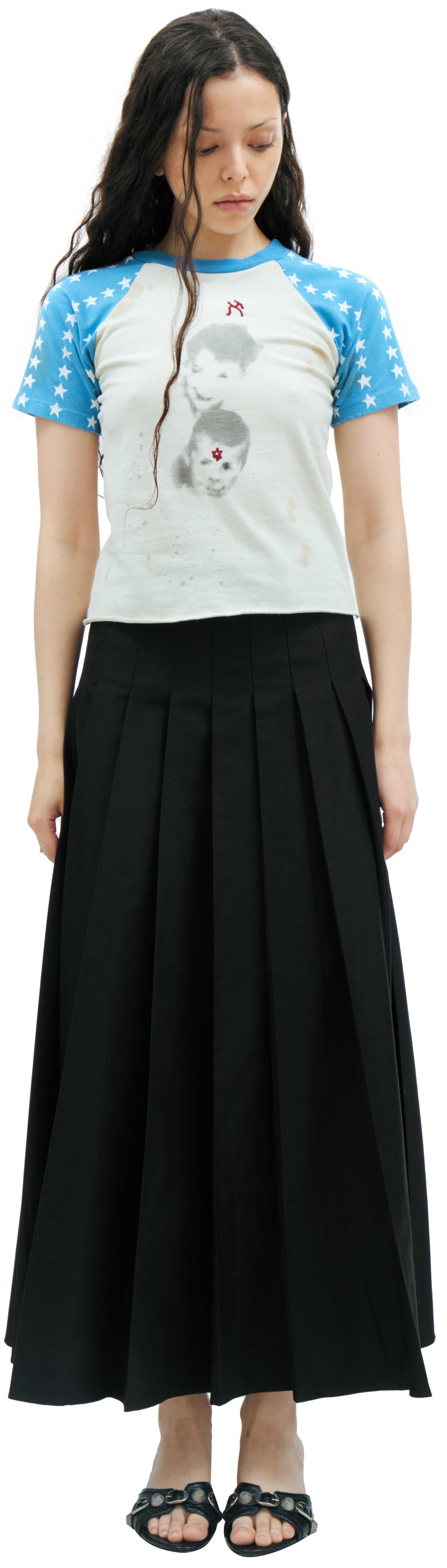 Enfants Riches Déprimés Grеy pleated skirt