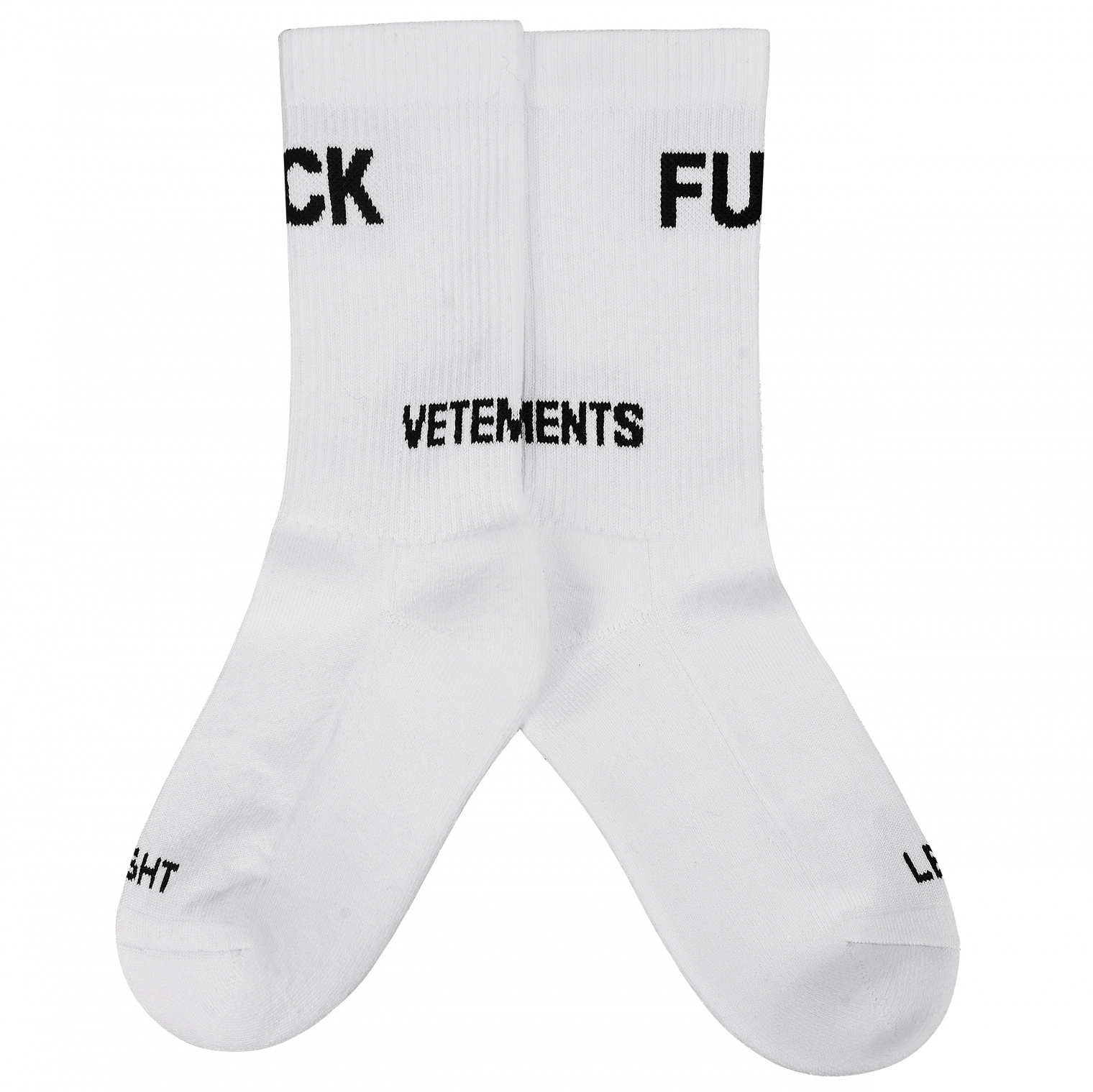 VETEMENTS Socks with embroidered lettering Fuck