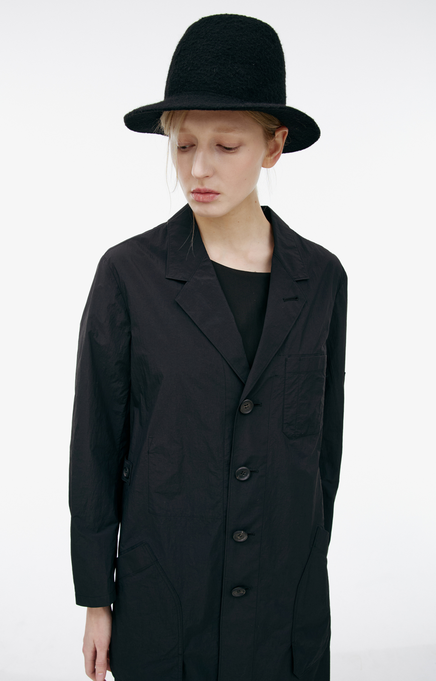 Yohji Yamamoto Black button-down shirt