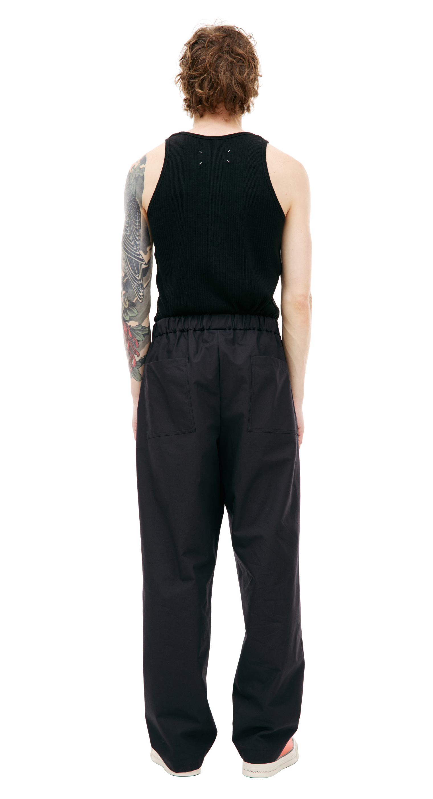 Jil Sander Navy blue cotton trousers