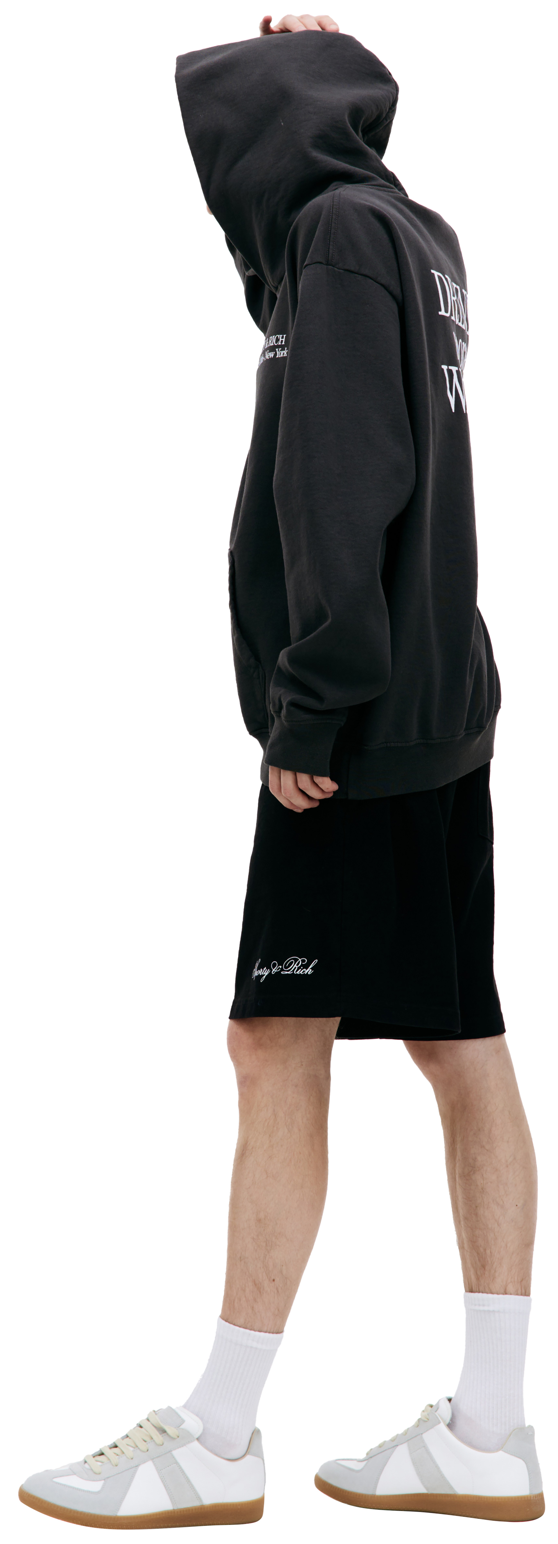 SPORTY & RICH Drink more water printed hoodie