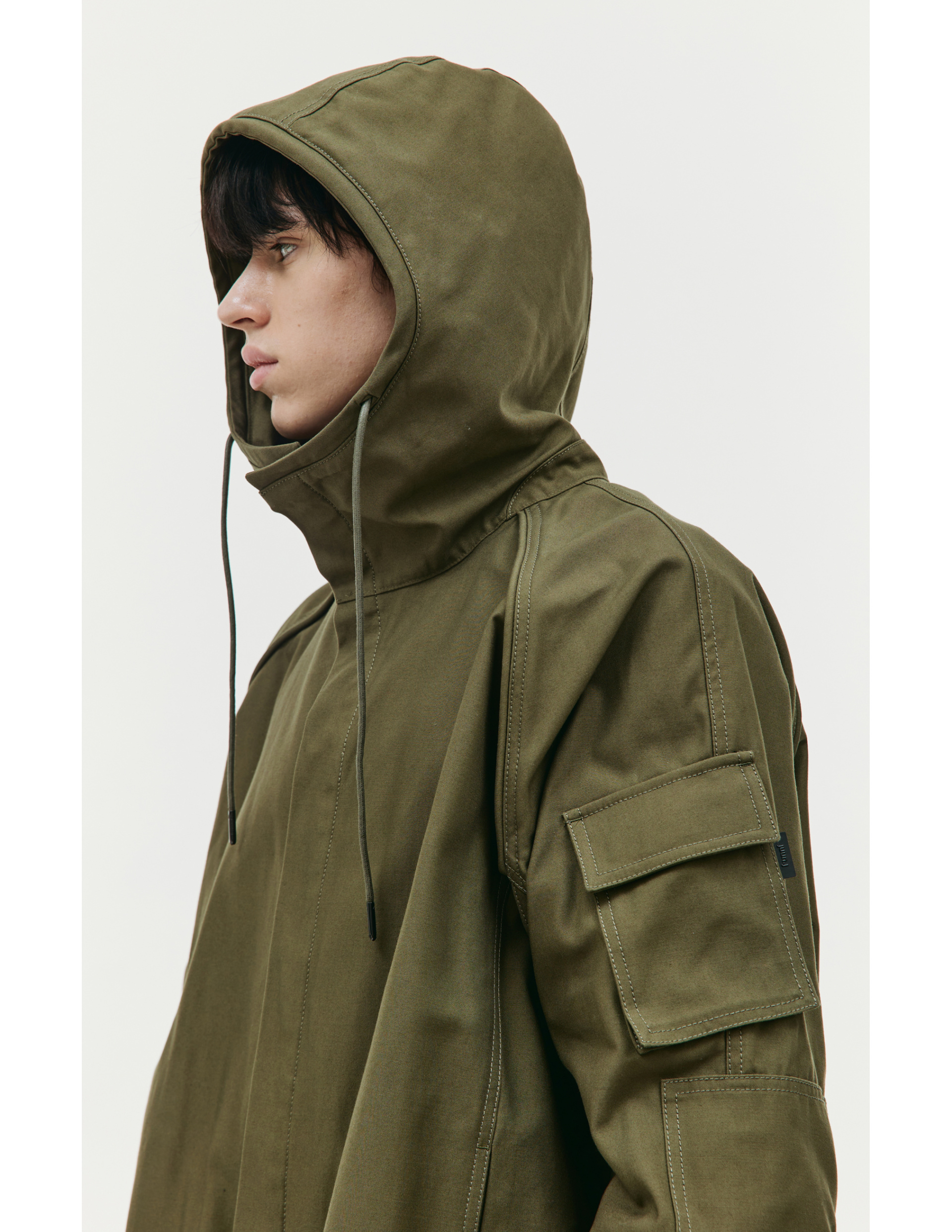 Juun.J Drawstring hooded jacket