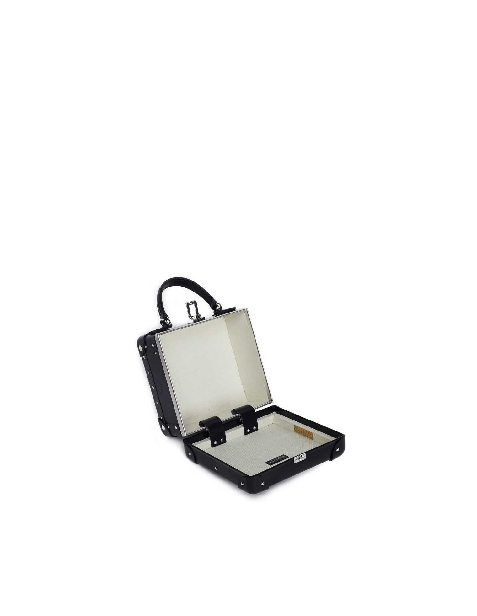 Globe Trotter Black Centenary 7" London Square Bag