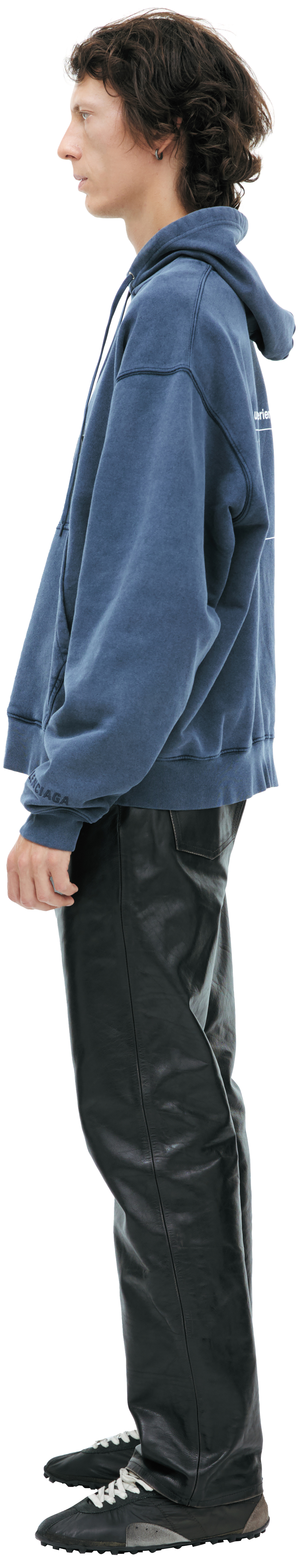 Balenciaga Navy blue hoodie with a print