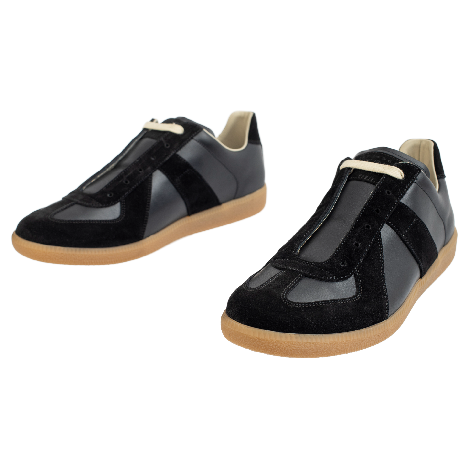Maison Margiela Black leather sneakers