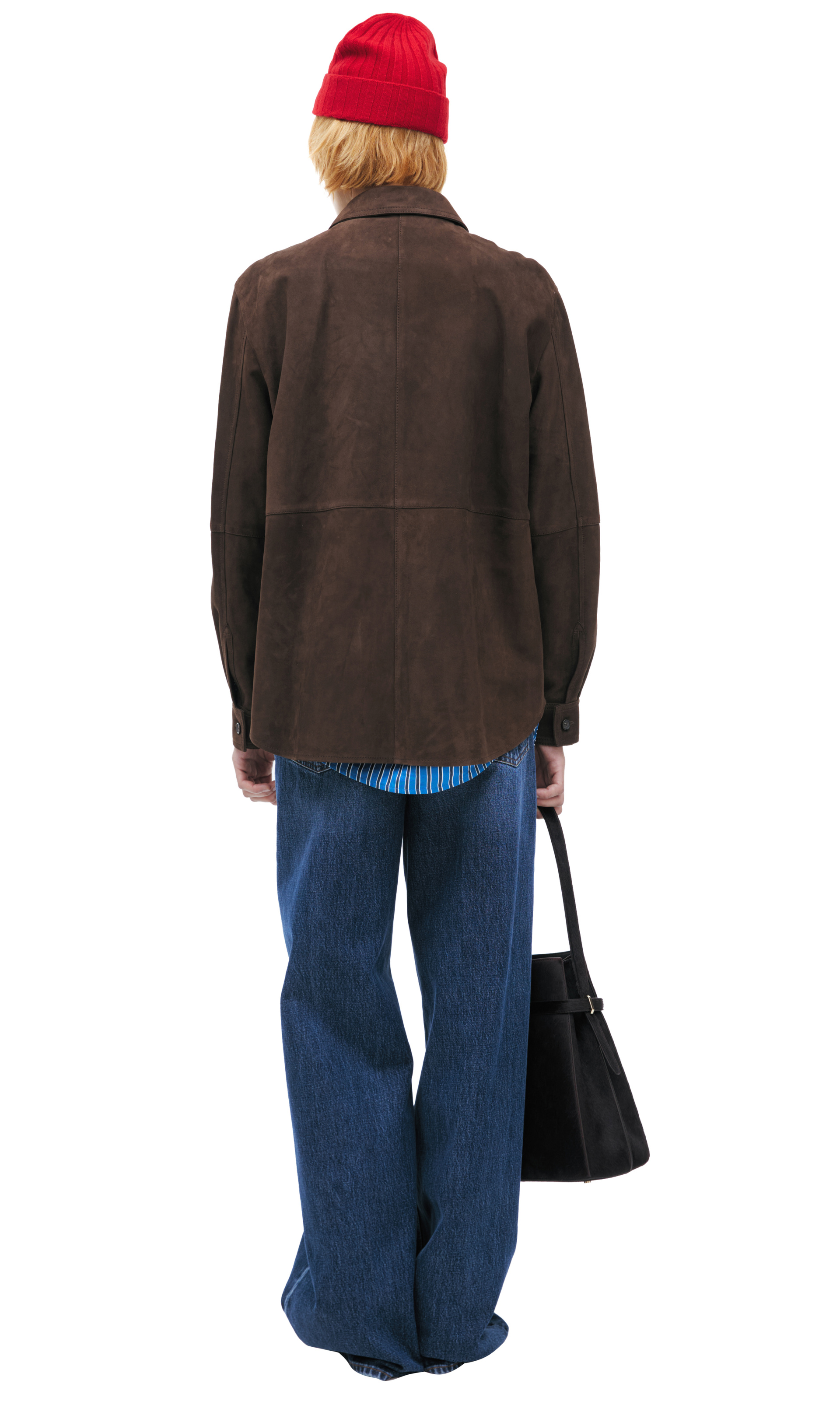 TOTEME Dark brown suede shirt