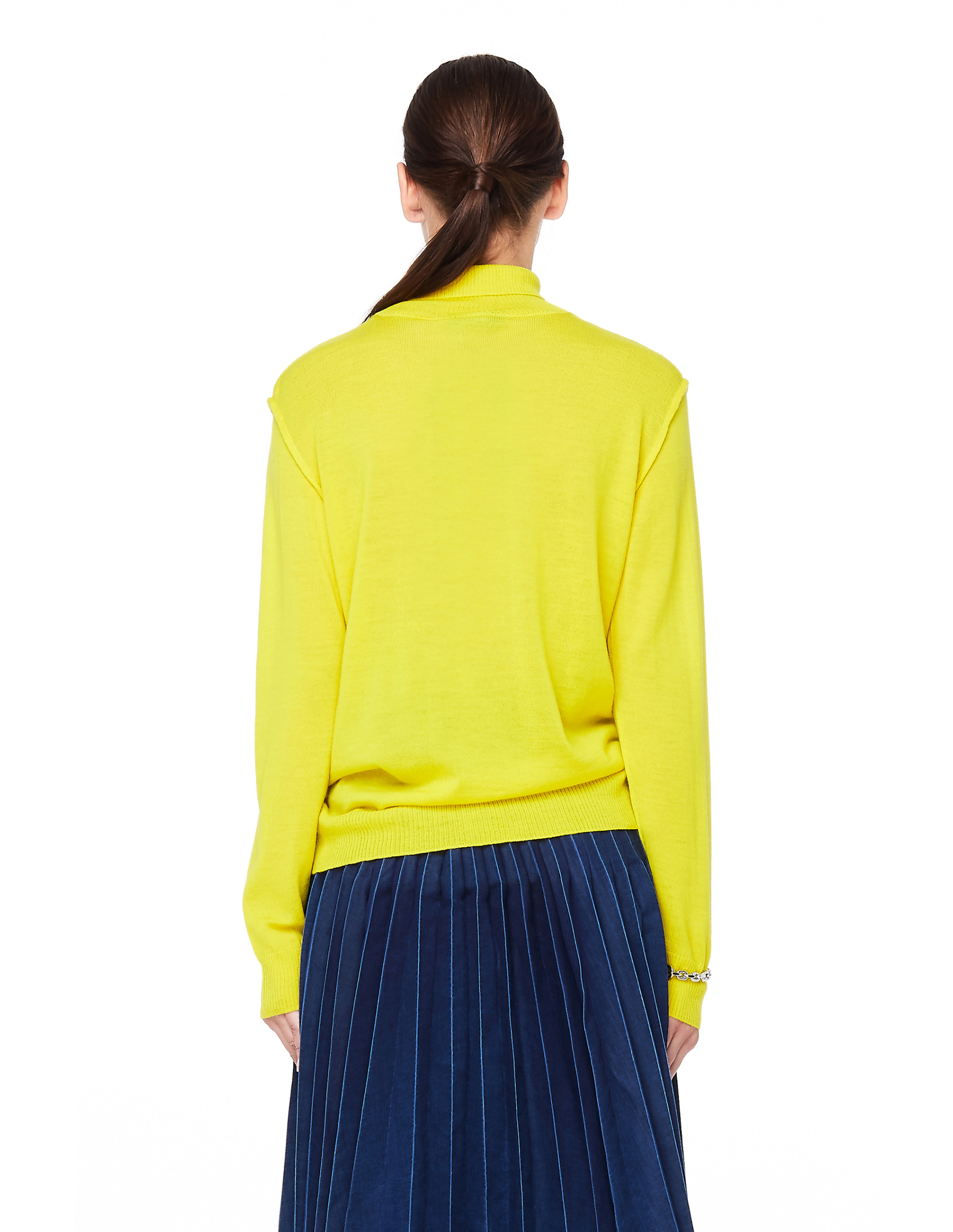 Undercover Basic Yellow Wool Turtleneck Sweater