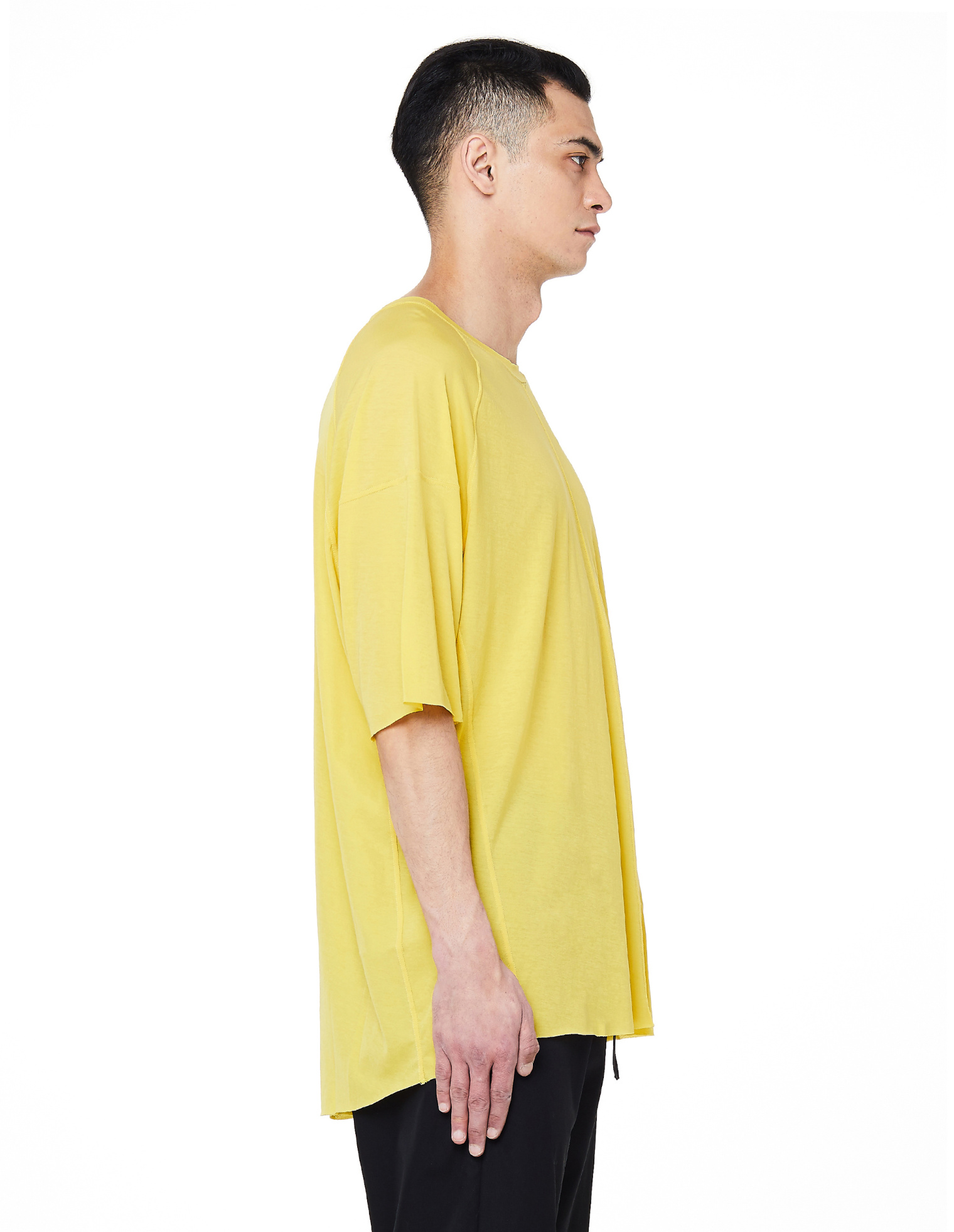 The Viridi-Anne Yellow Raglan Cotton T-Shirt
