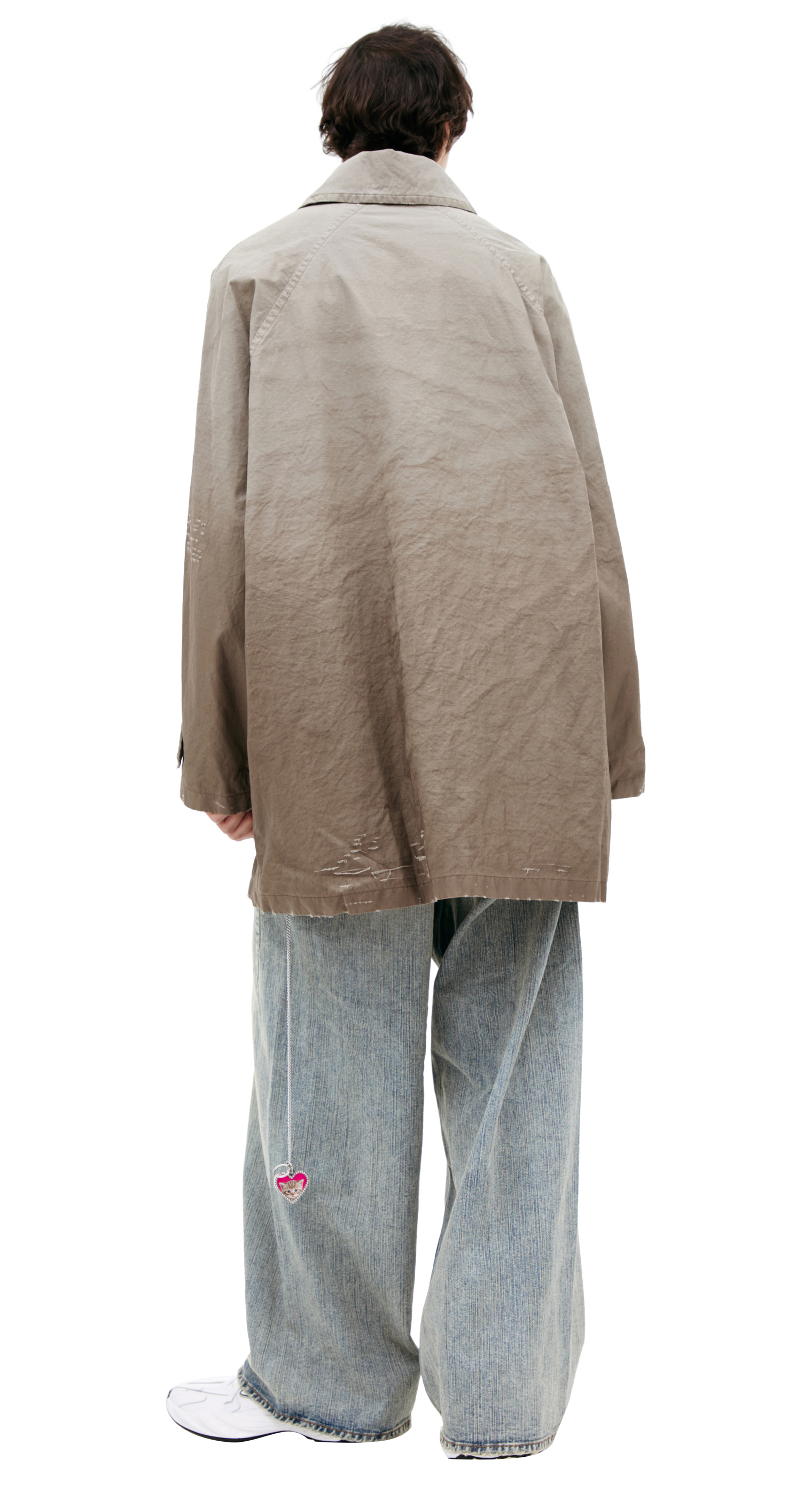 Balenciaga Beige oversized trench coat