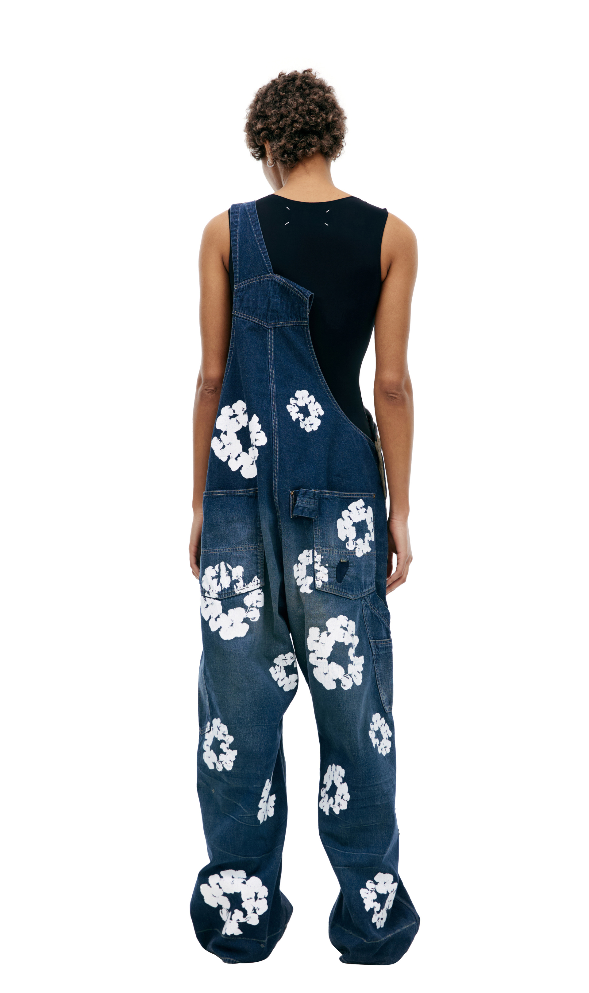 Saint Mxxxxxx Denim jumpsuit with flowers