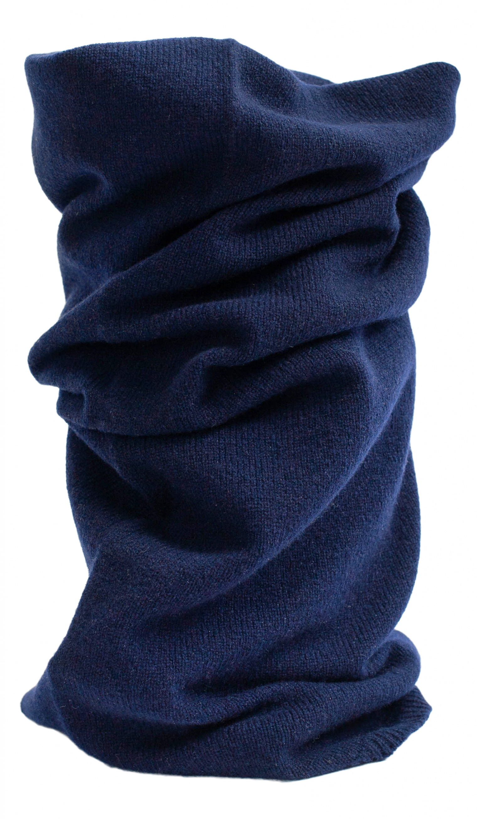 Yohji Yamamoto Темно-синий шарф-снуд с вышивкой
