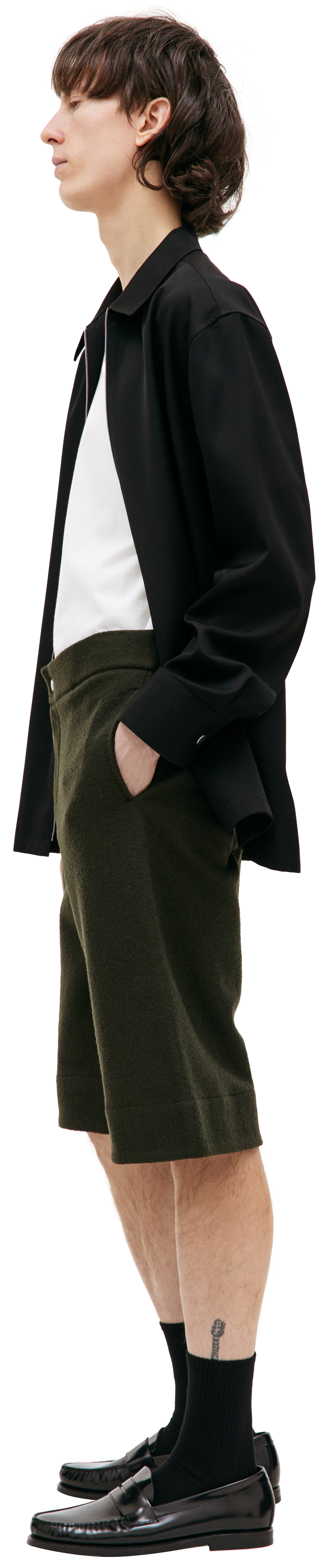 Jil Sander Green wool shorts