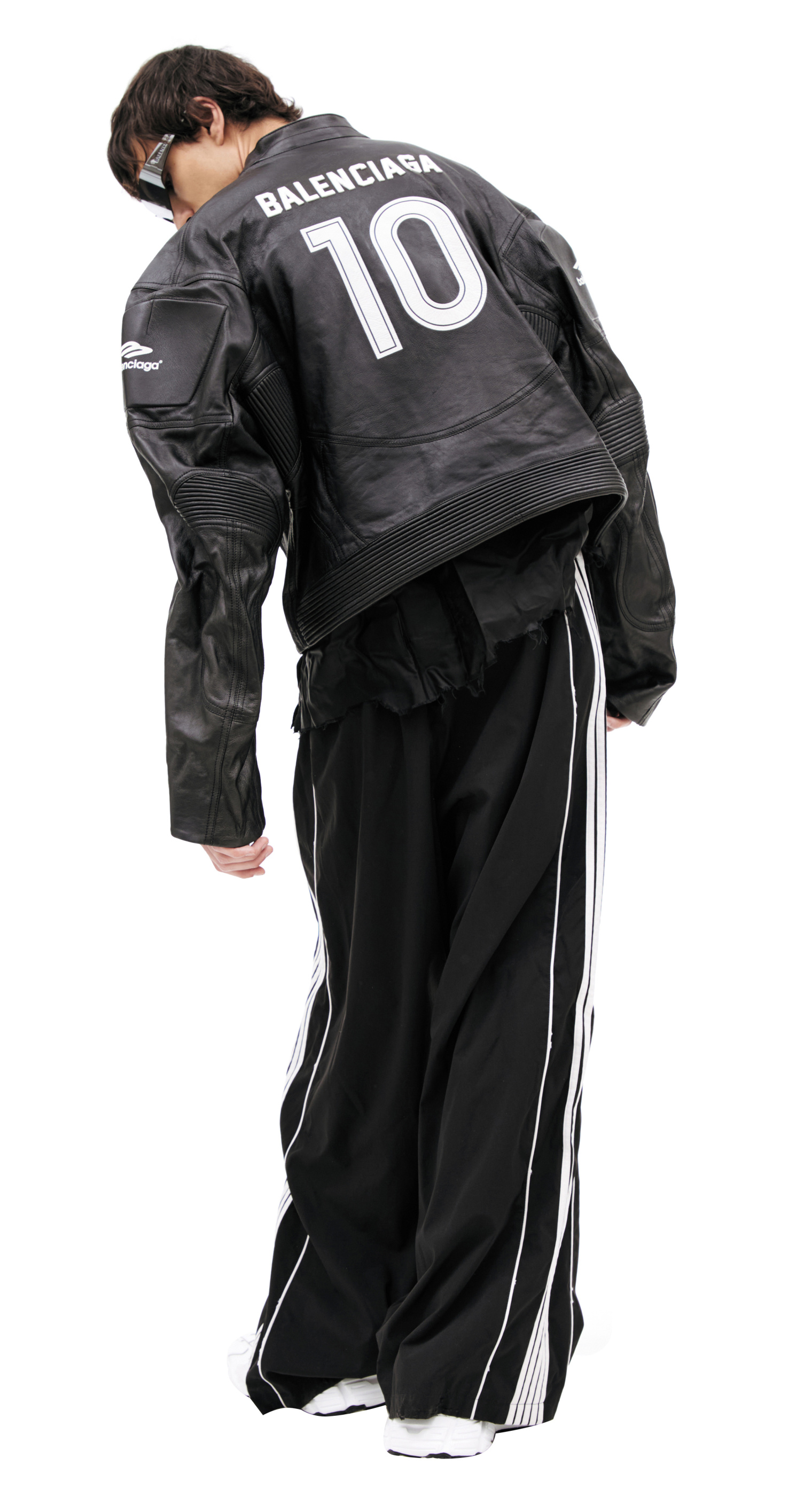 Balenciaga Leather jacket with logo