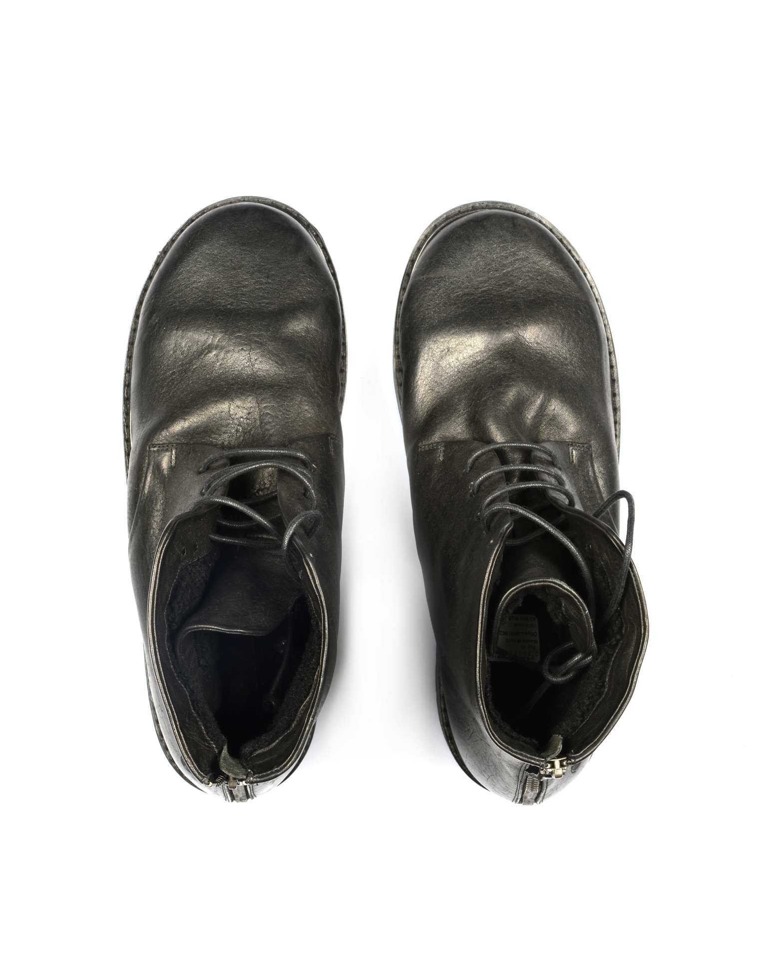 Marsell Leather boots with fur lining