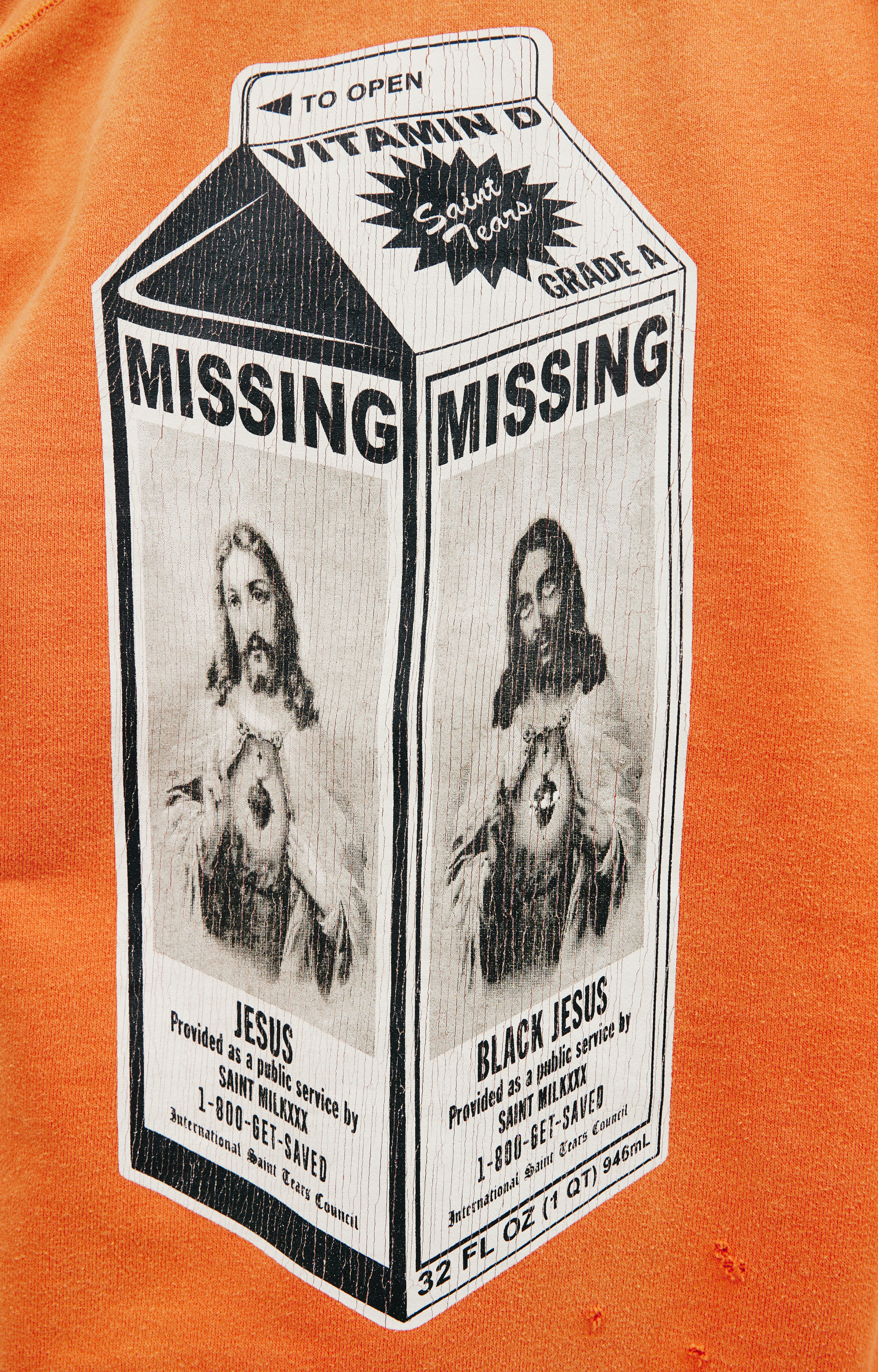 Saint Michael Milk pack printed sweatshirt