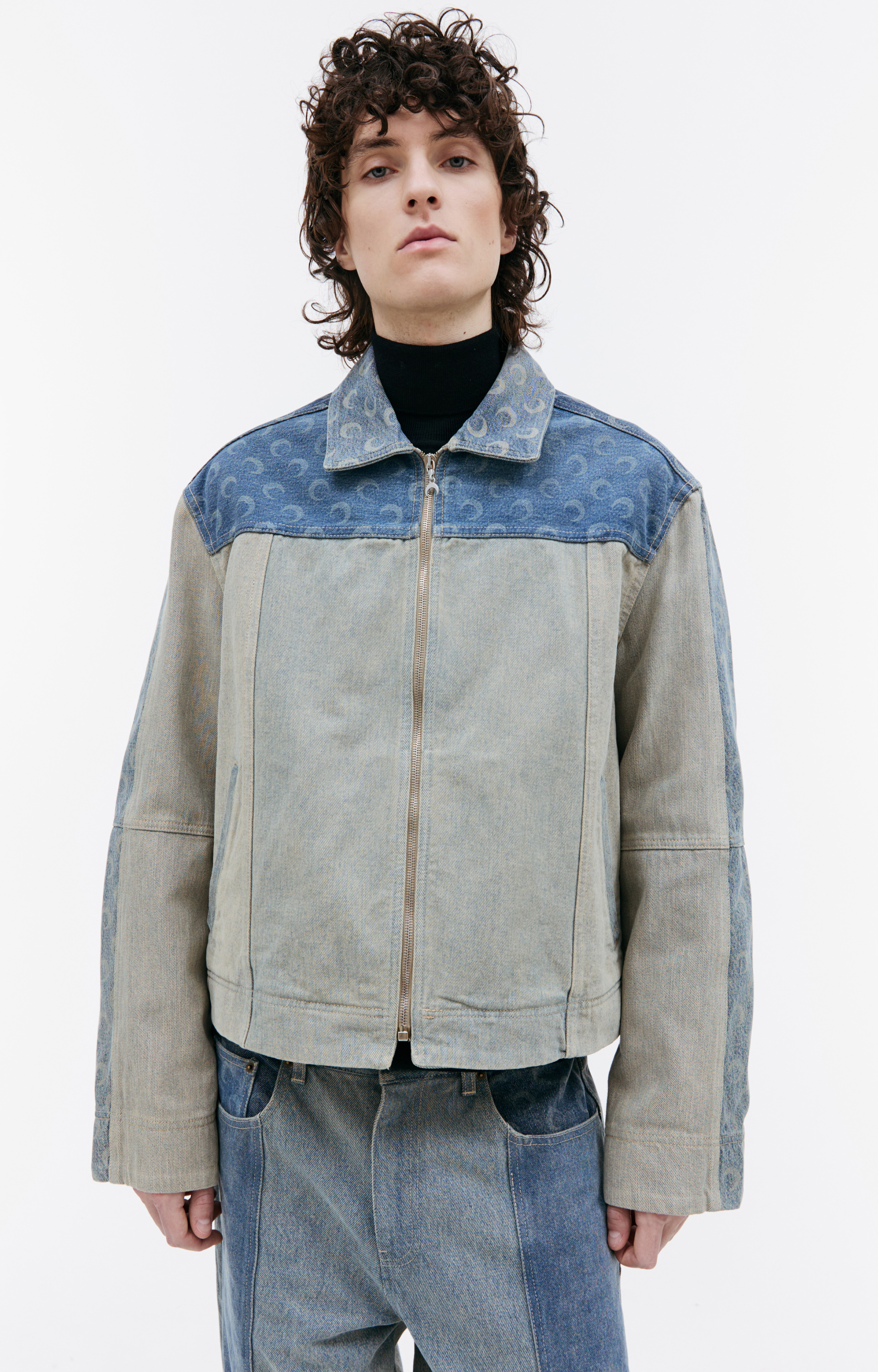 MARINE SERRE Fading denim jacket