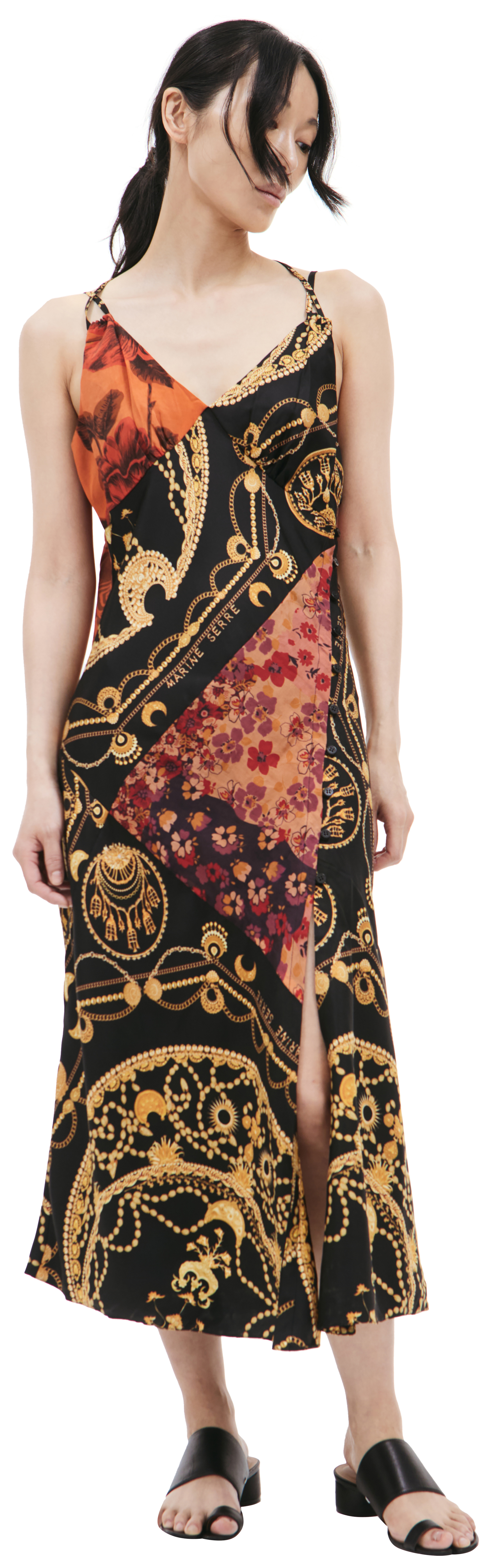 MARINE SERRE Ornament-print midi dress