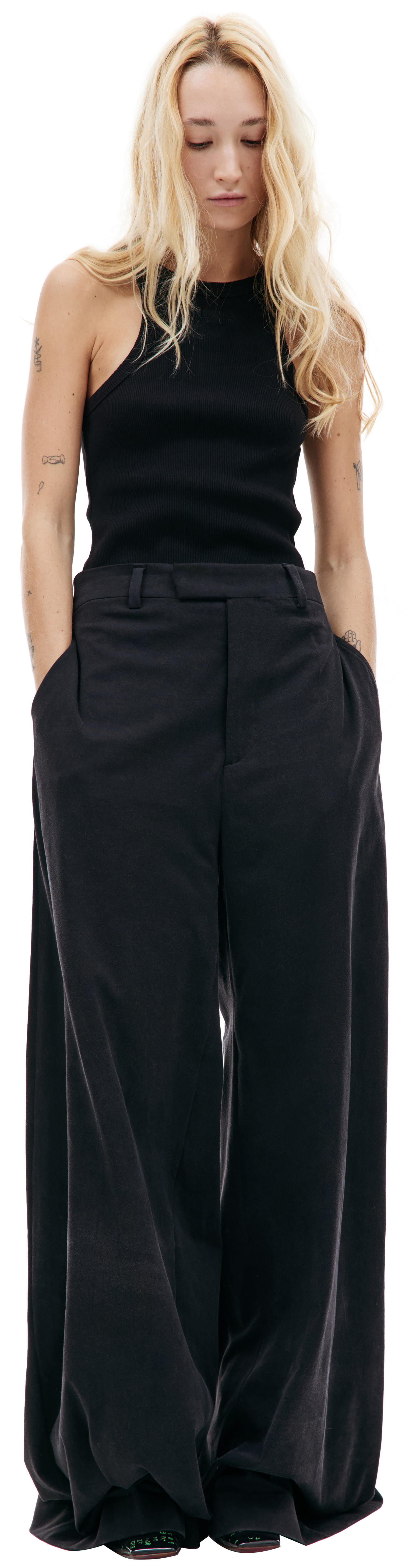 VETEMENTS Black wide-leg trousers