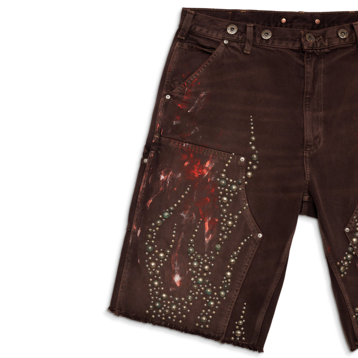 Hellstar Studded Denim Shorts