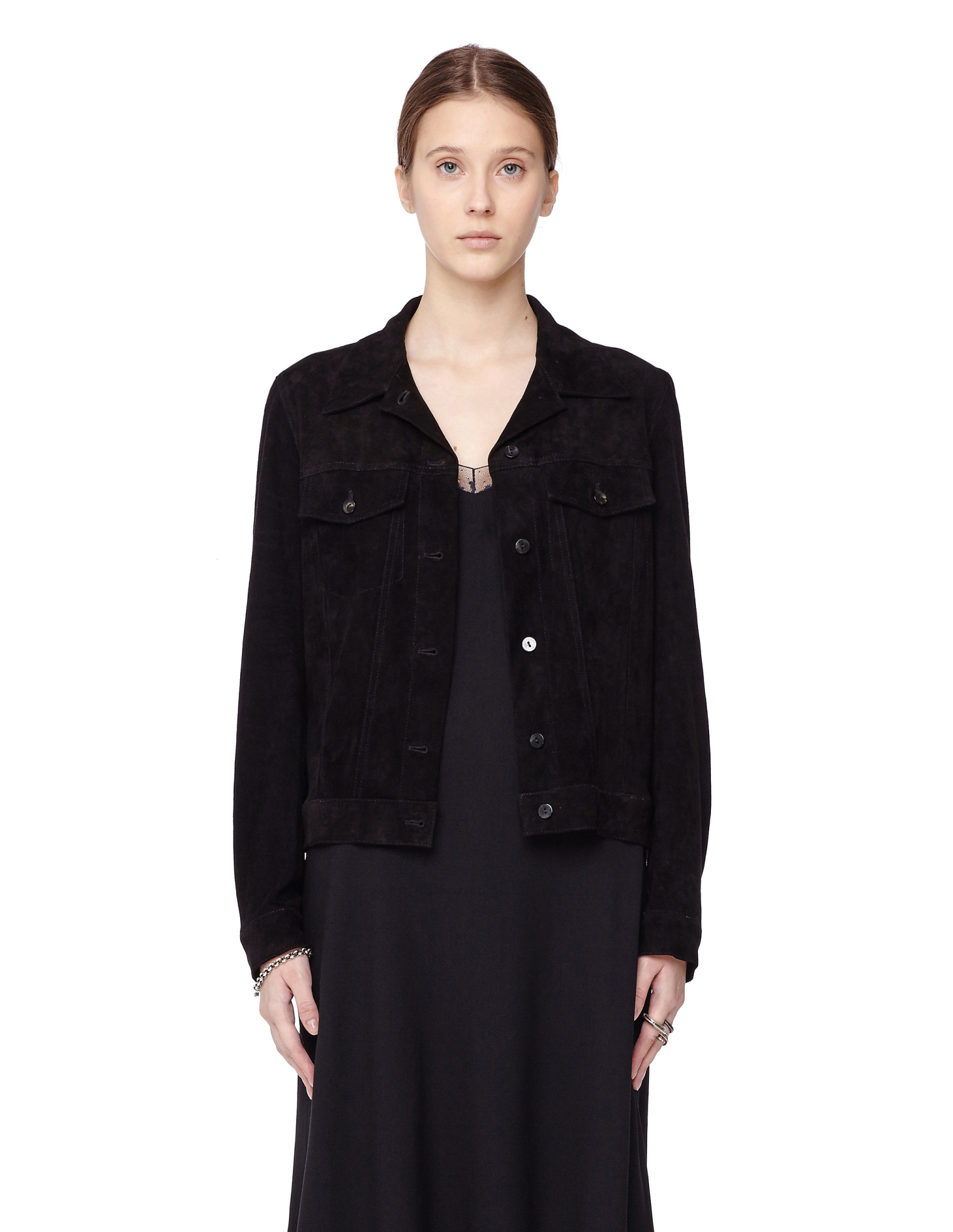 The Row Coltra suede jacket