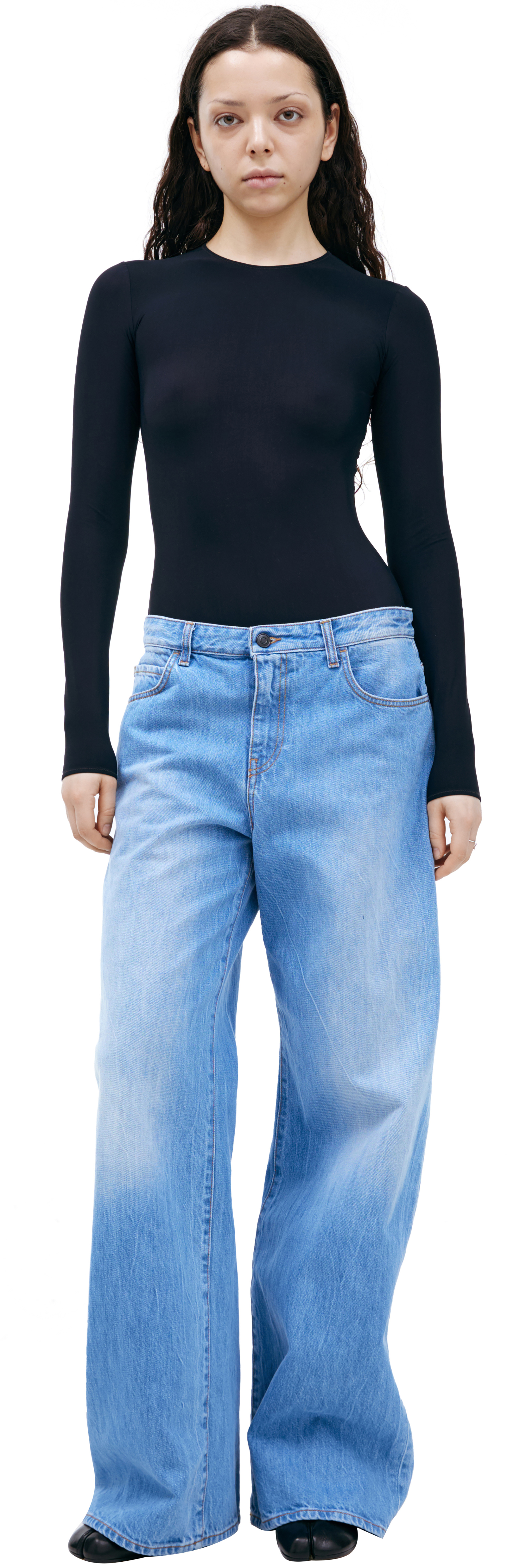 The Row Wide cotton jeans