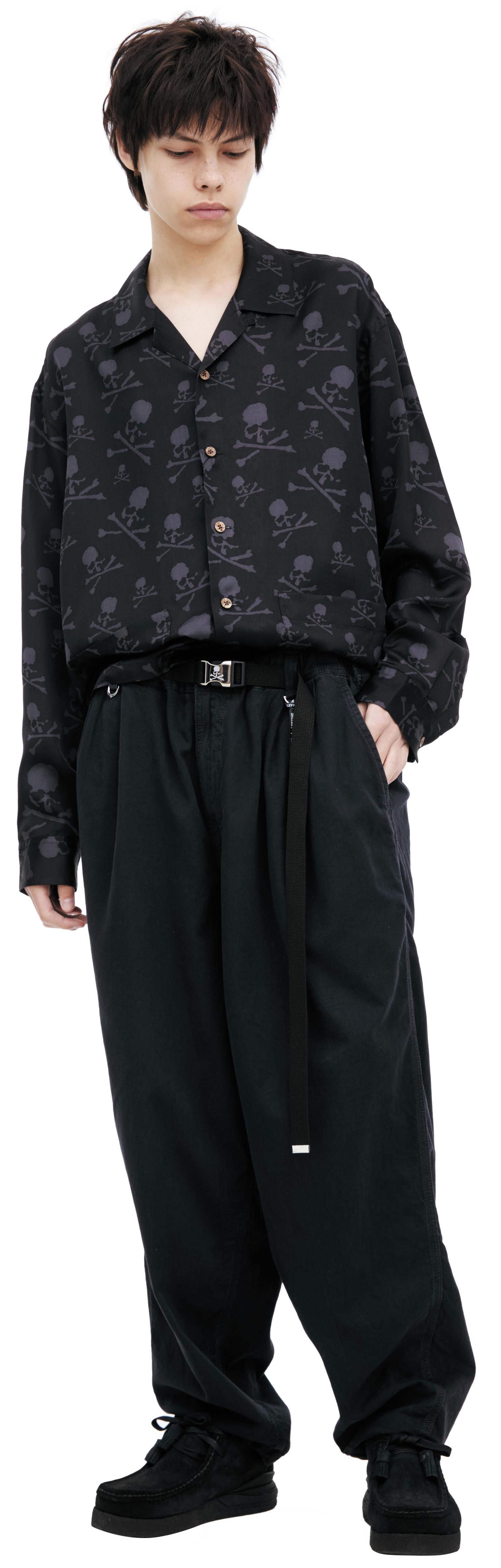 Mastermind WORLD Black logo trousers
