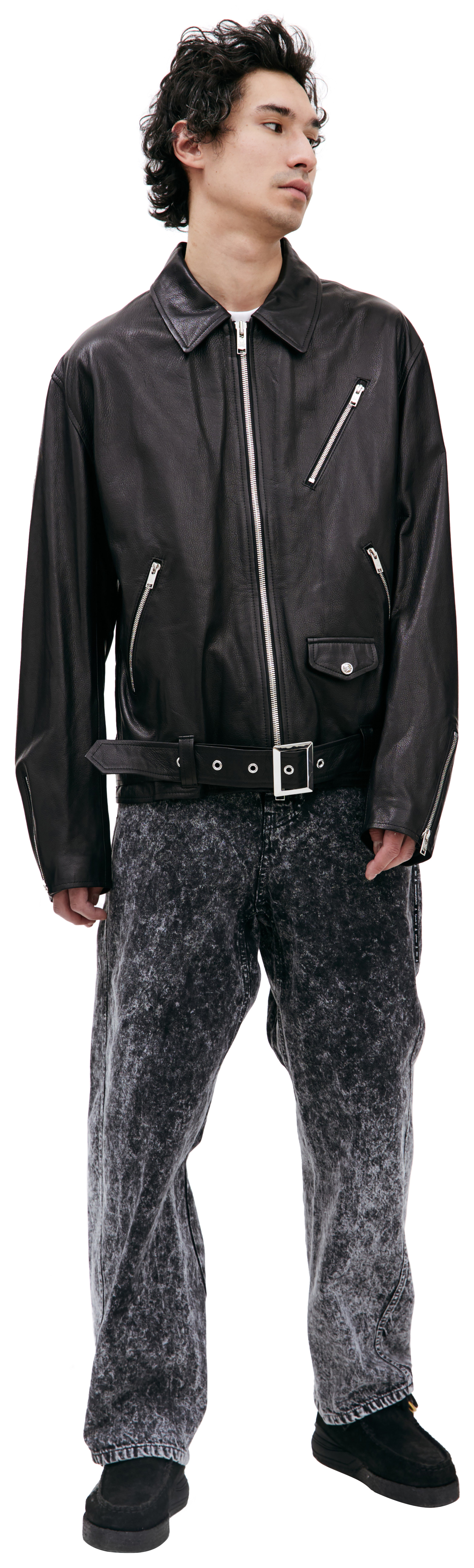 Mastermind WORLD Printed leather jacket