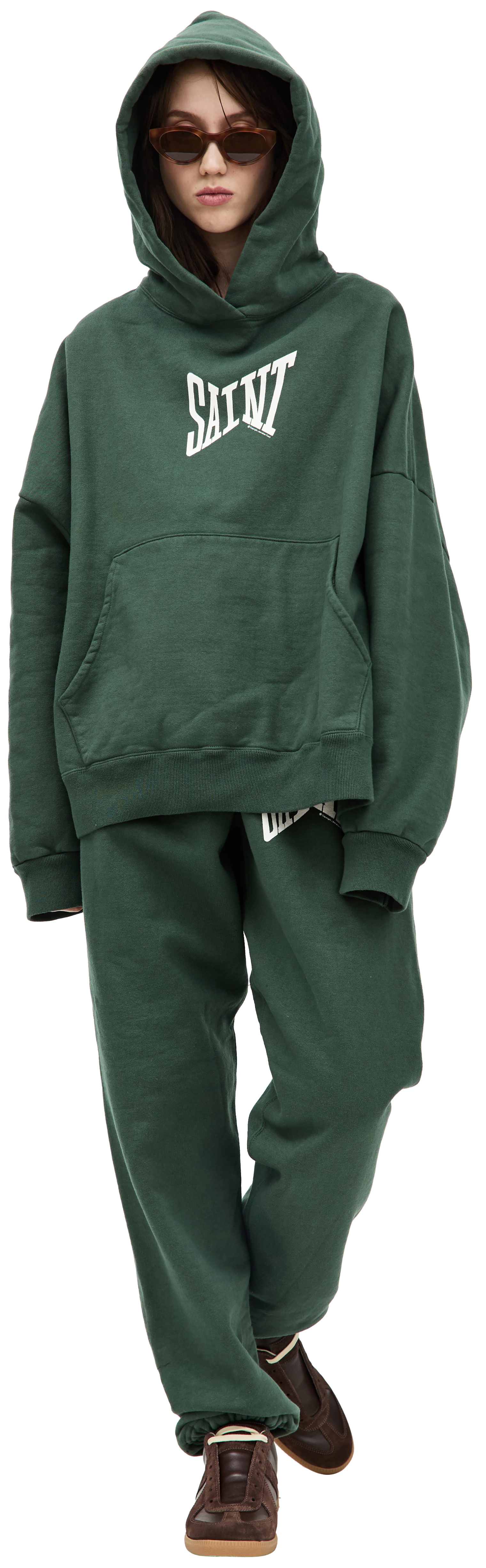 Saint Mxxxxxx Green logo hoodie