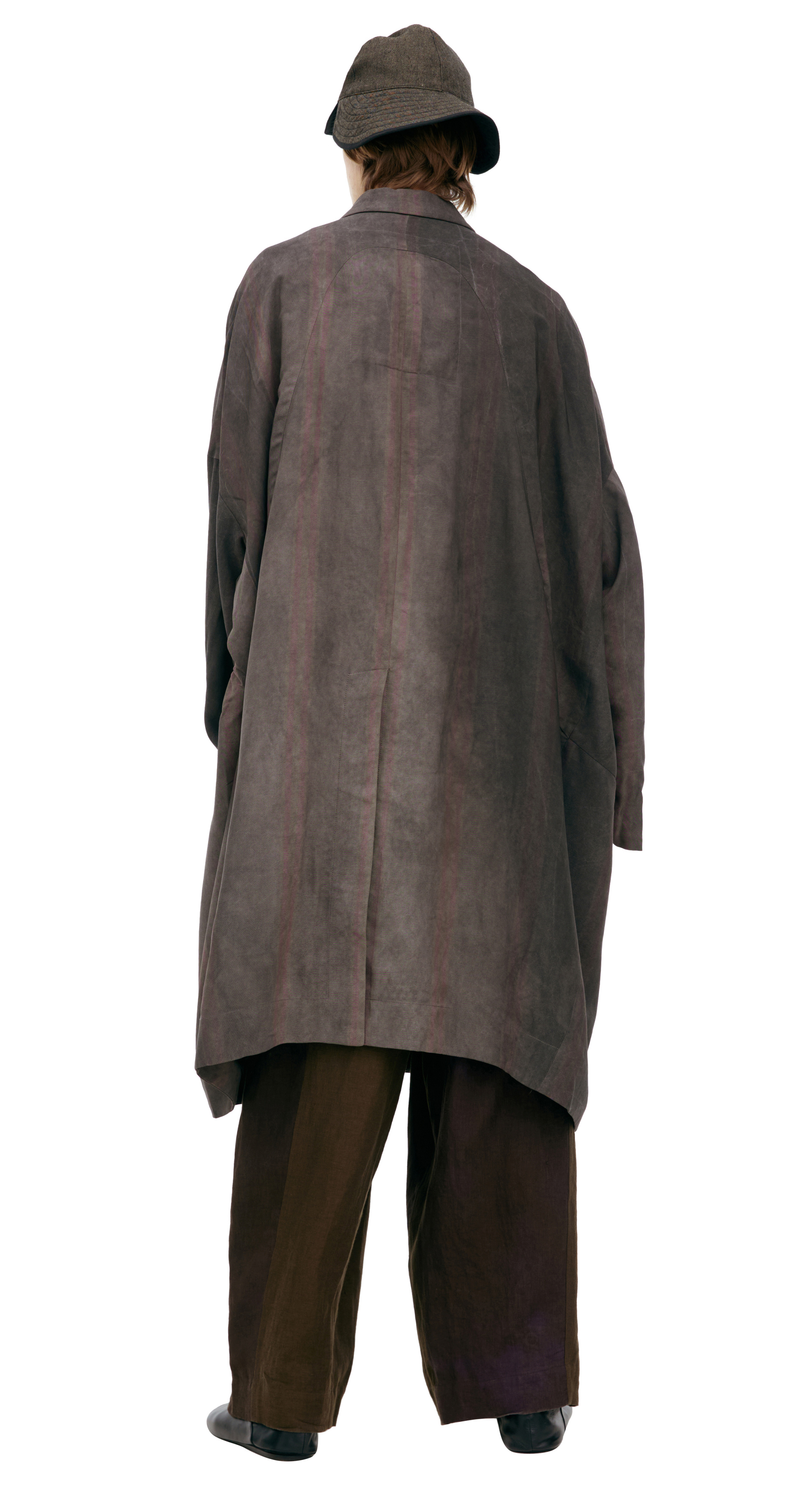 Ziggy Chen Double-breasted striped trench coat