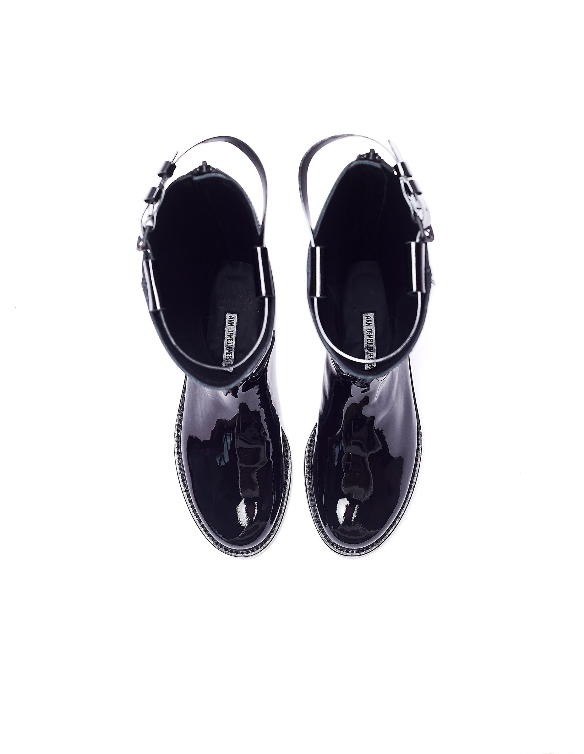 Ann Demeulemeester Black Patent Leather Boots