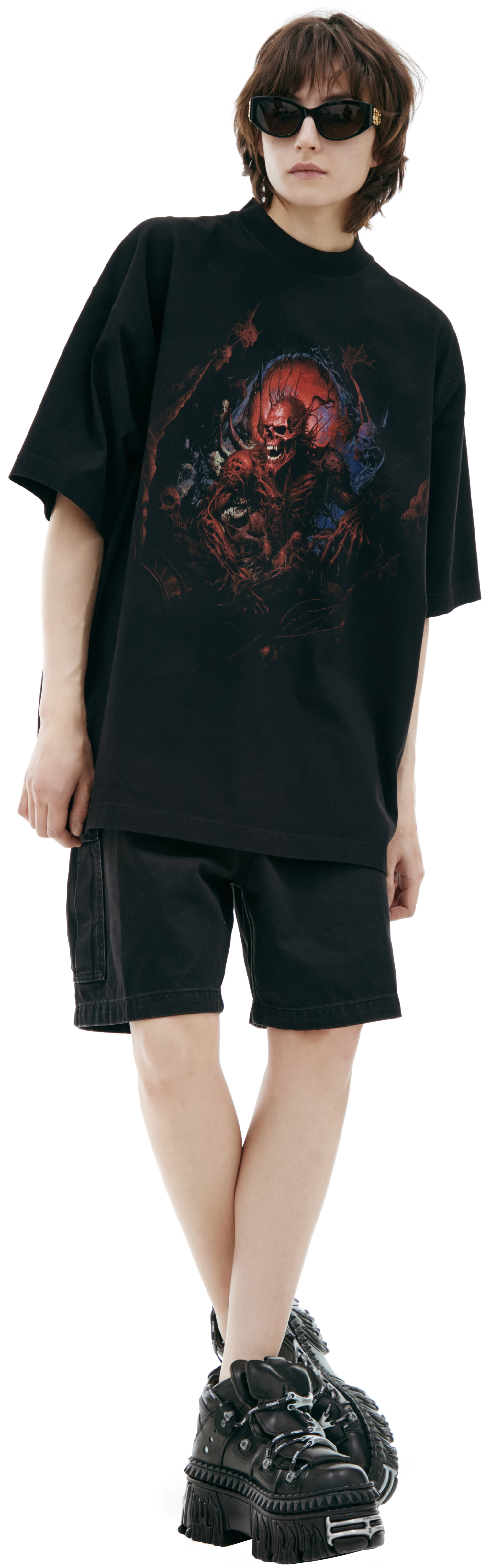 VETEMENTS Black print T-shirt