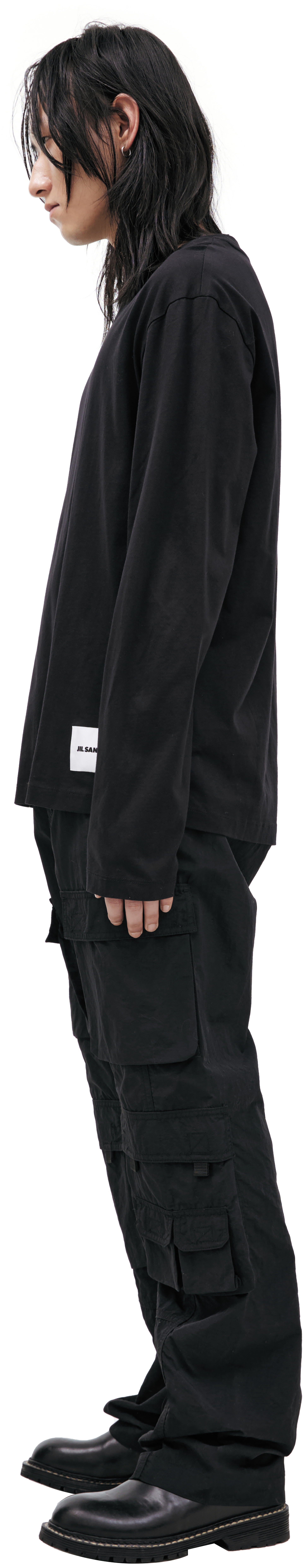 Jil Sander Лонгслив-J47GC0002/J45048/001/ONE базовый черный