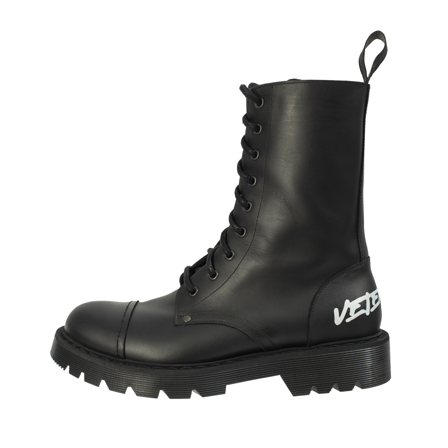 VETEMENTS Lace-up logo military boots