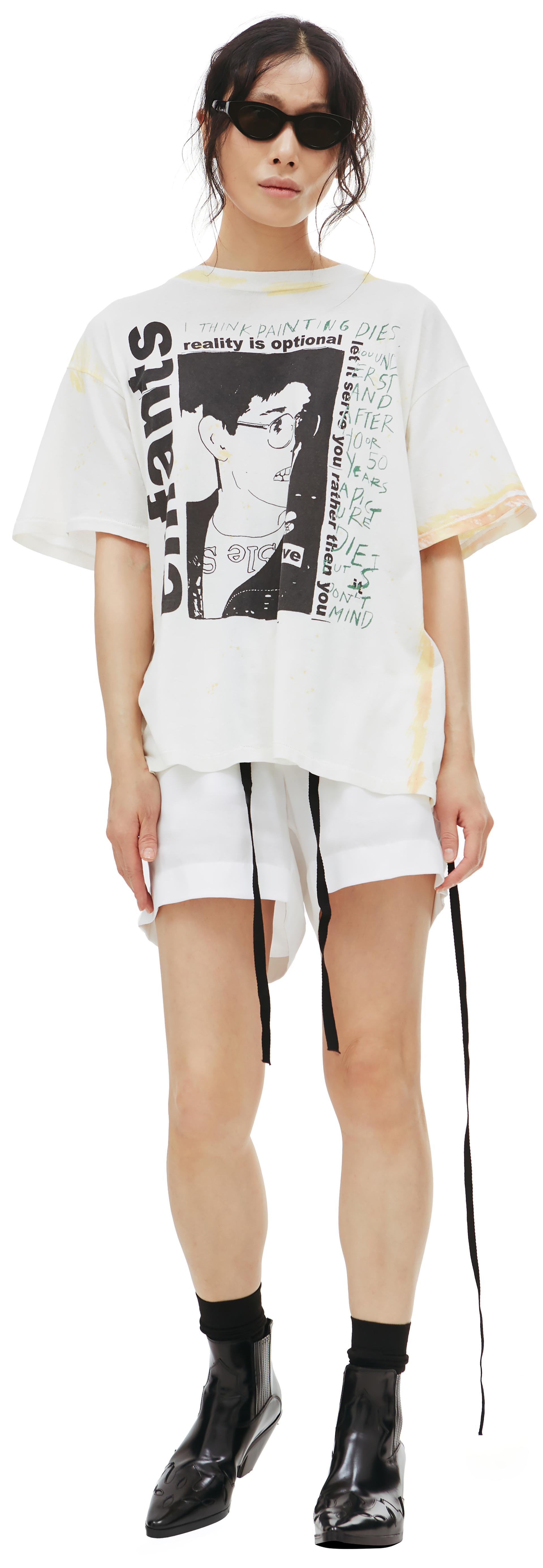 Enfants Riches Déprimés \'Reality is optional\' t-shirt with paint