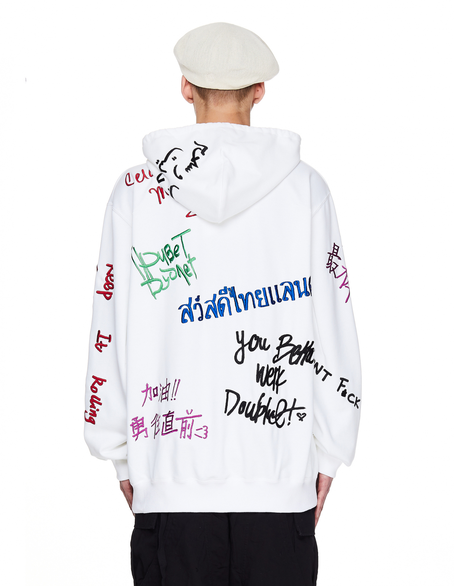 Doublet White PFW Doublet Cotton Hoodie