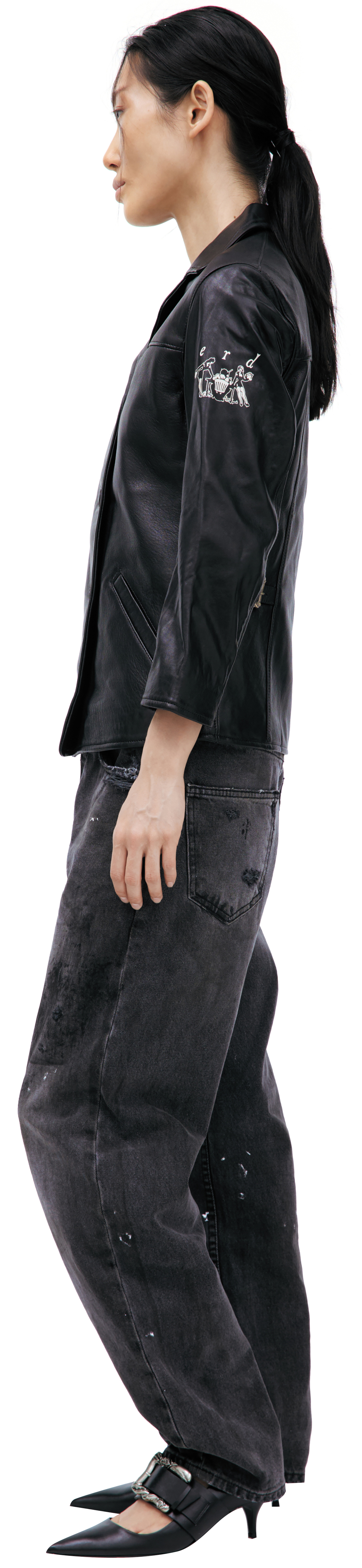 Enfants Riches Déprimés Black leather jacket