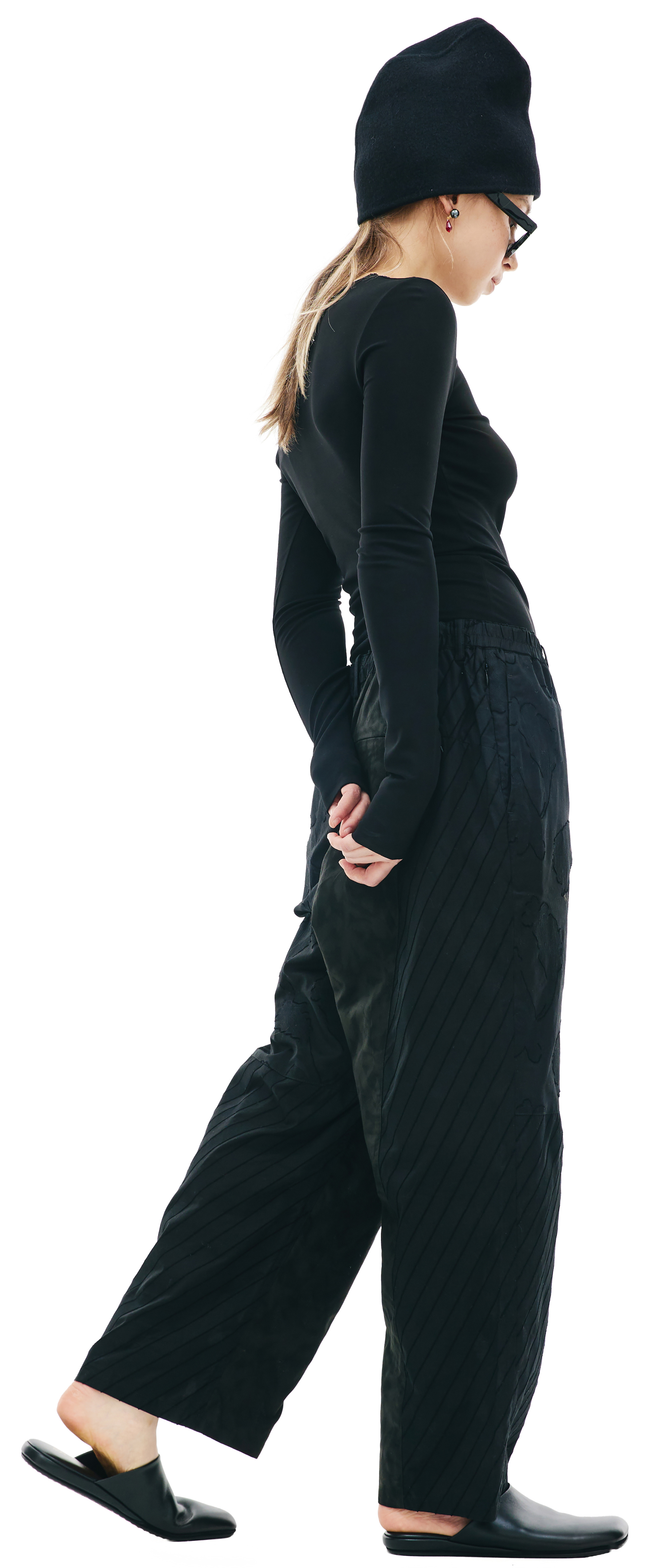 KIMMY Patchwork wide trousers