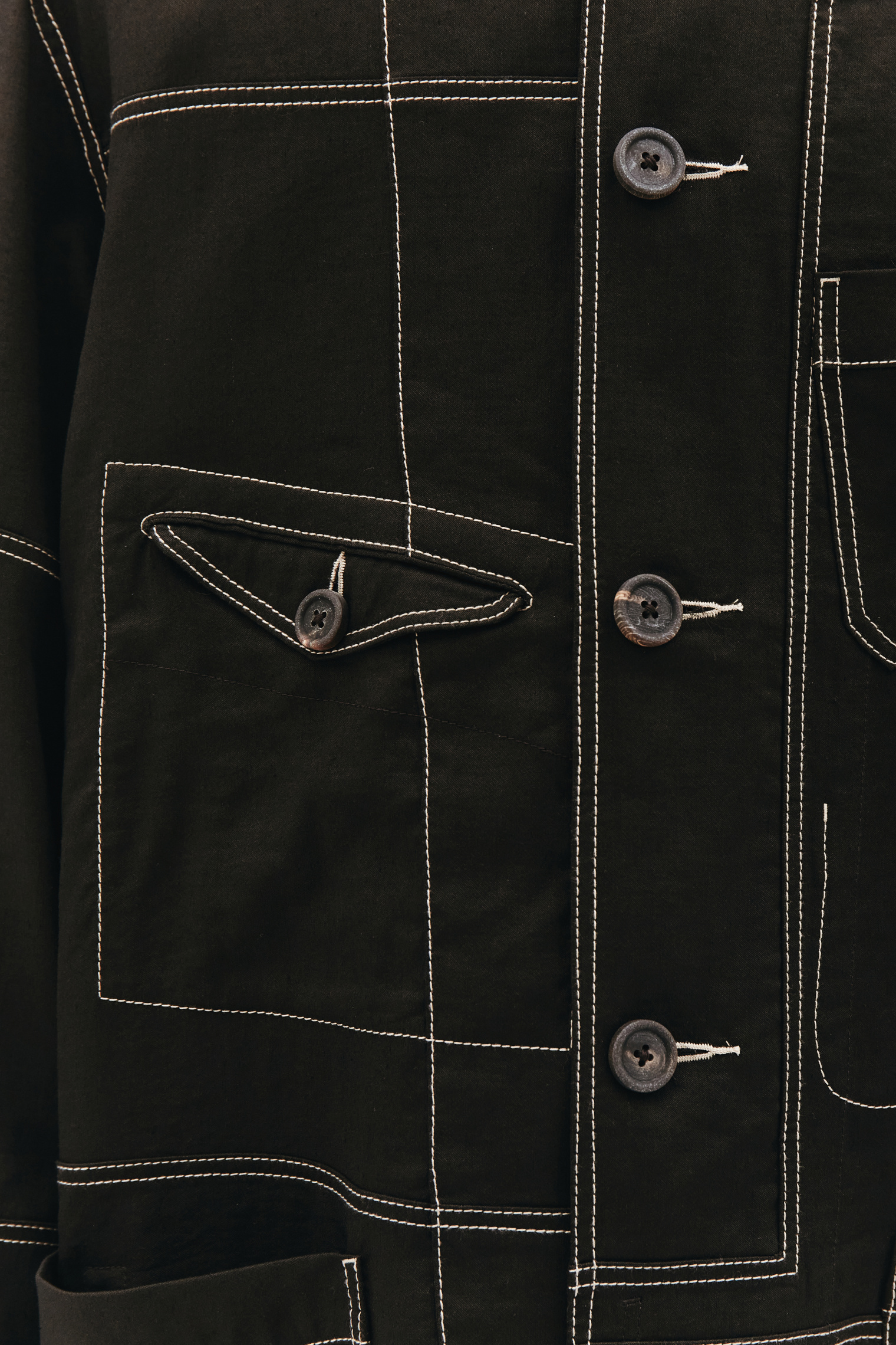 Ziggy Chen Contrast-stitching Denim Jacket