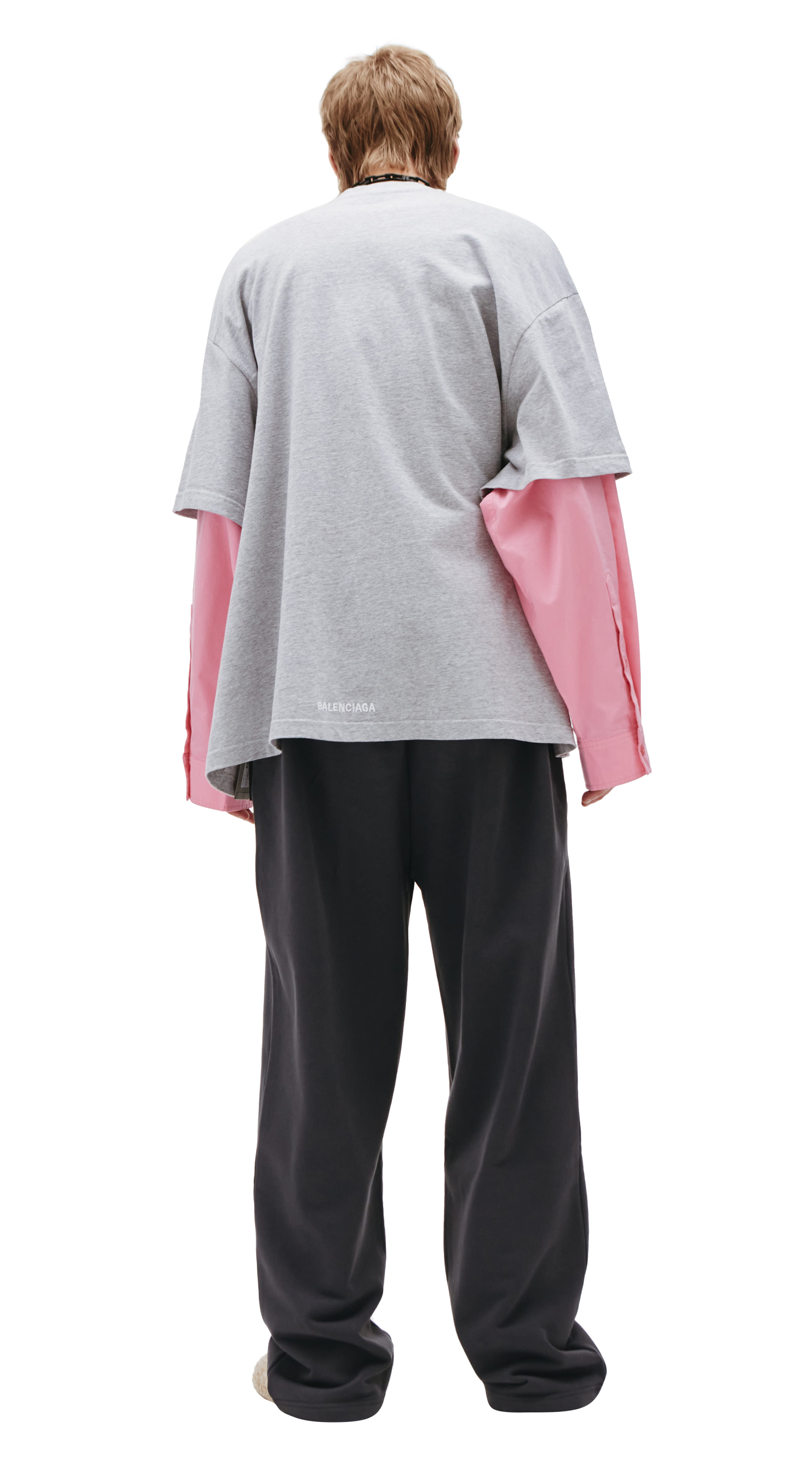 Balenciaga Grey & Pink Cotton Longsleeve