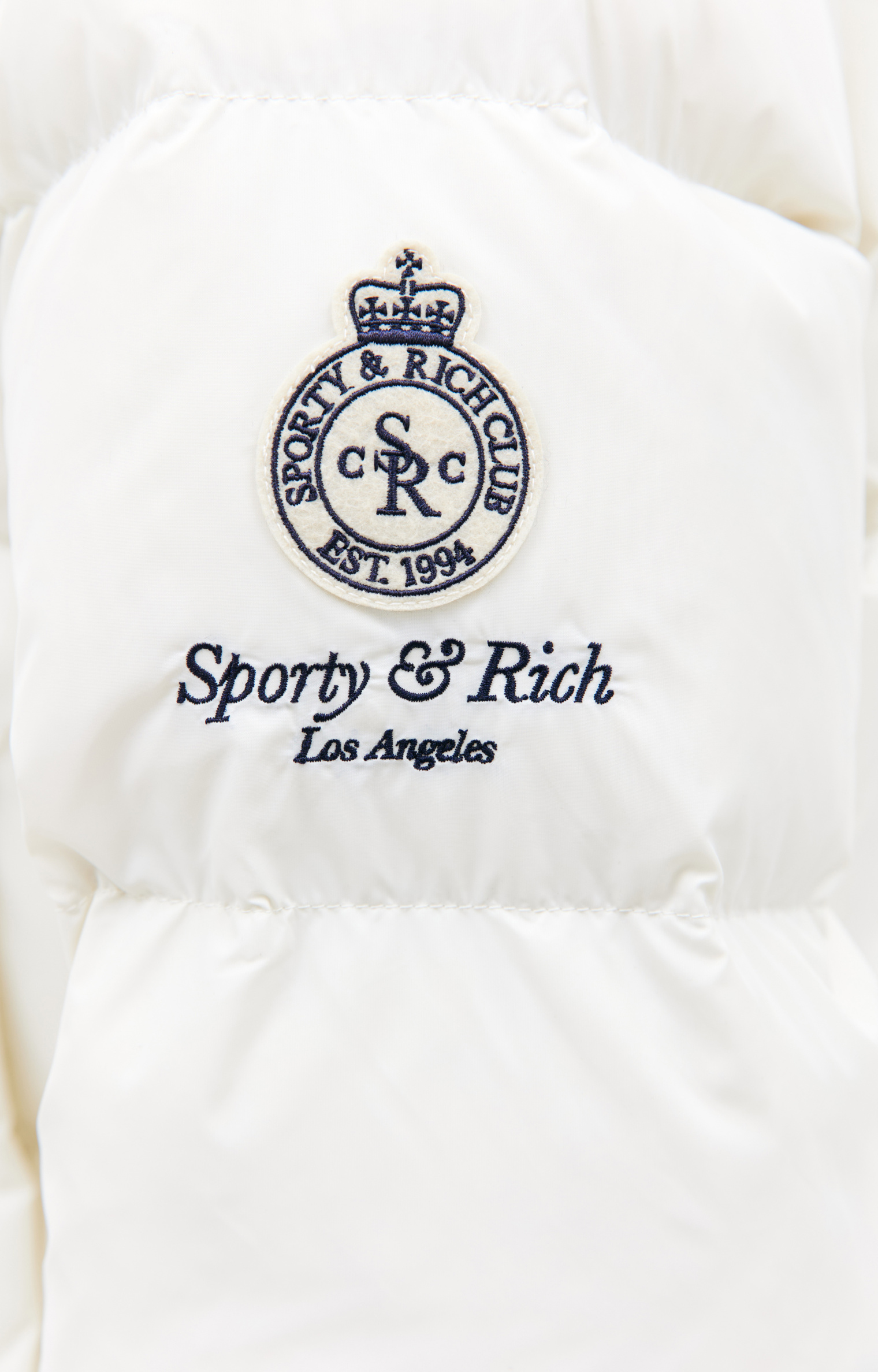 SPORTY & RICH Logo down jacket