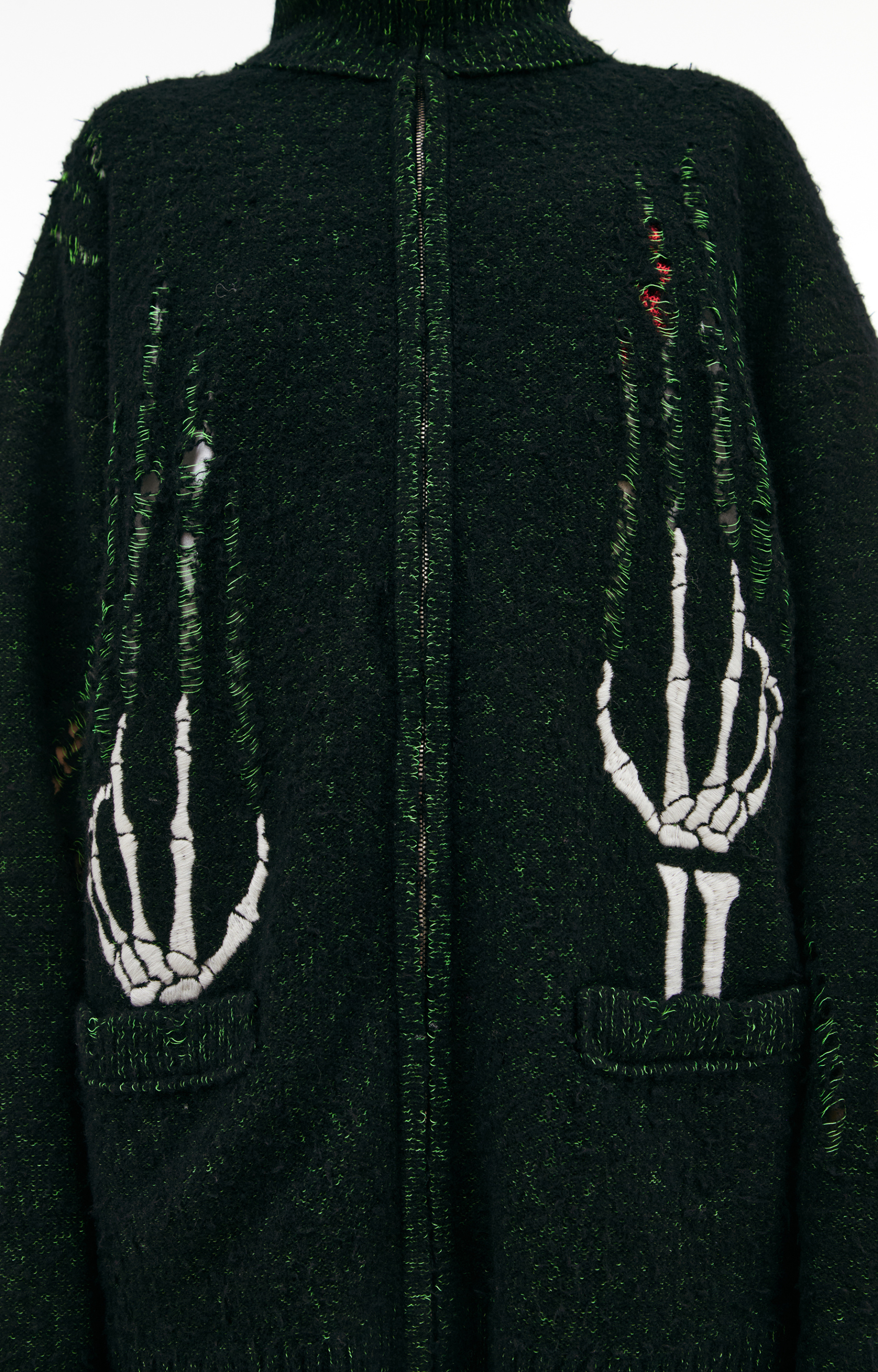 Doublet Cardigan with skeleton sleeves