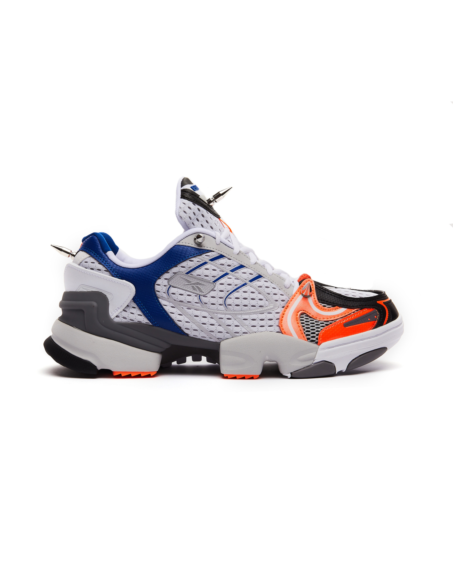 VETEMENTS Grey & Orange Spike Runner 400 Sneakers